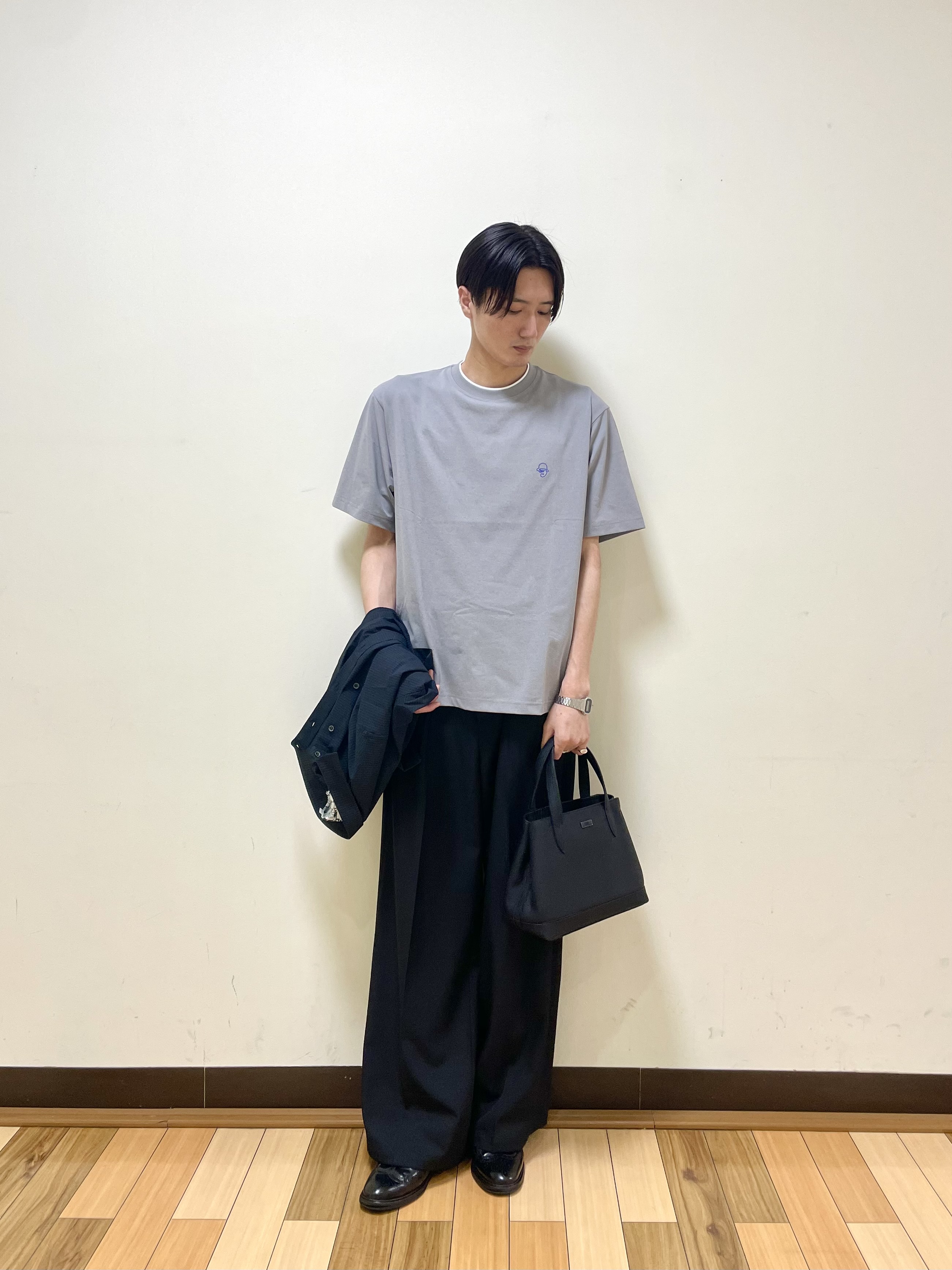 Seiyaさんの「TAKEO KIKUCHI｜【日本製】JFP DotAir（R）サッカー7分袖シャツ」を使ったコーディネート