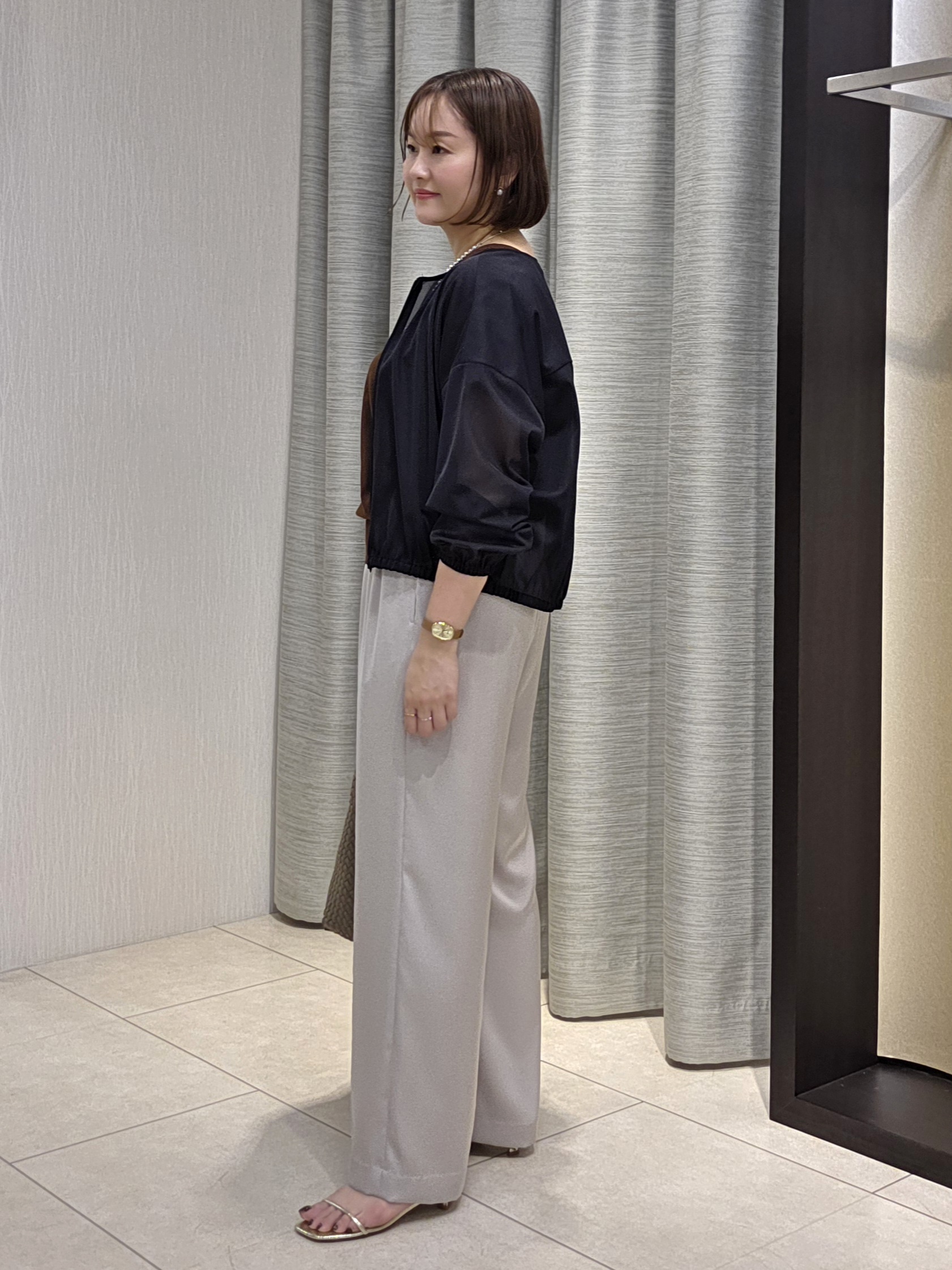 naokoさんの「UNTITLED｜【肌に張り付かない/前後2WAY】ドライタッチコットンプルオーバー」を使ったコーディネート