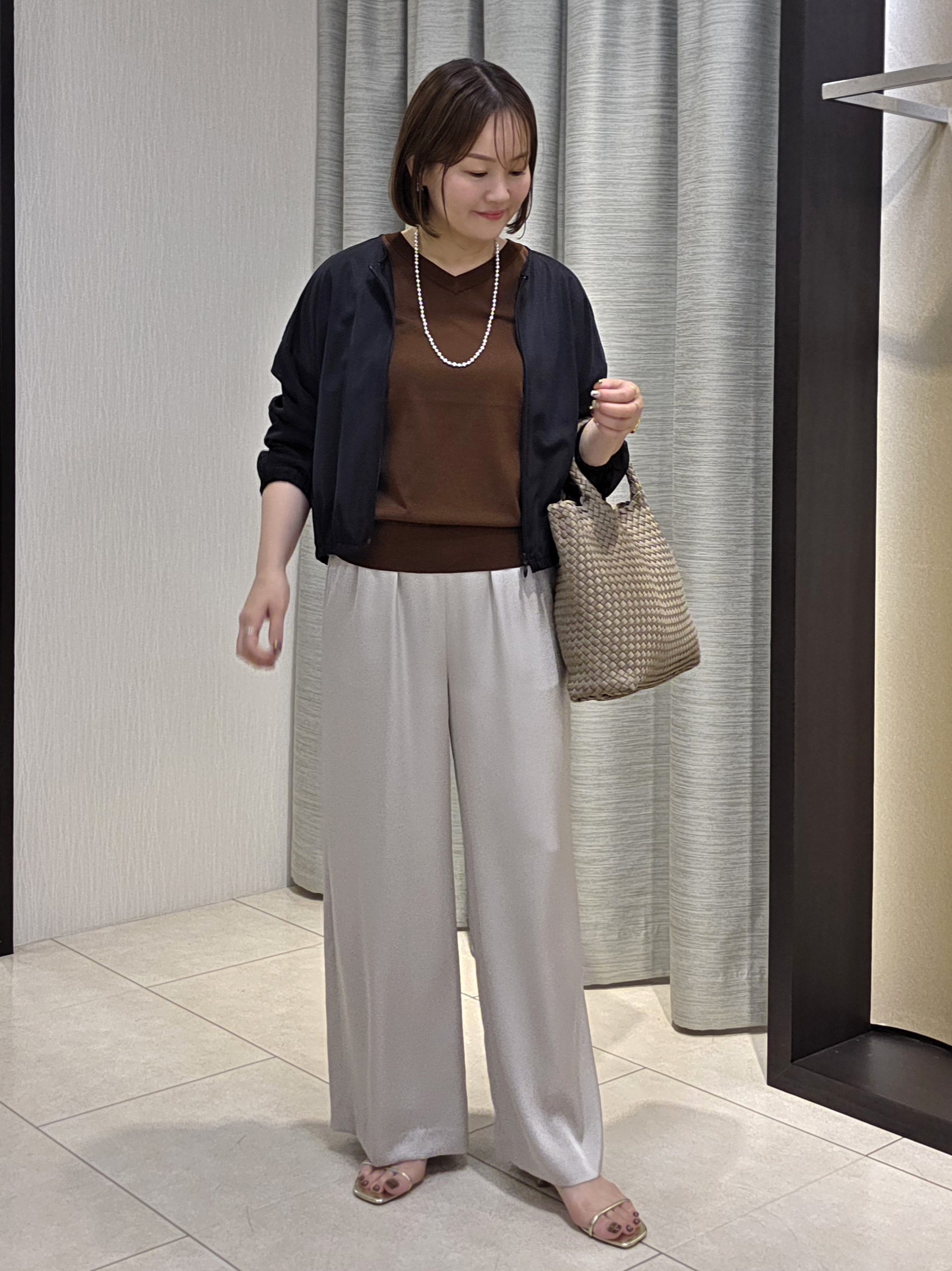 naokoさんの「UNTITLED｜【肌に張り付かない/前後2WAY】ドライタッチコットンプルオーバー」を使ったコーディネート