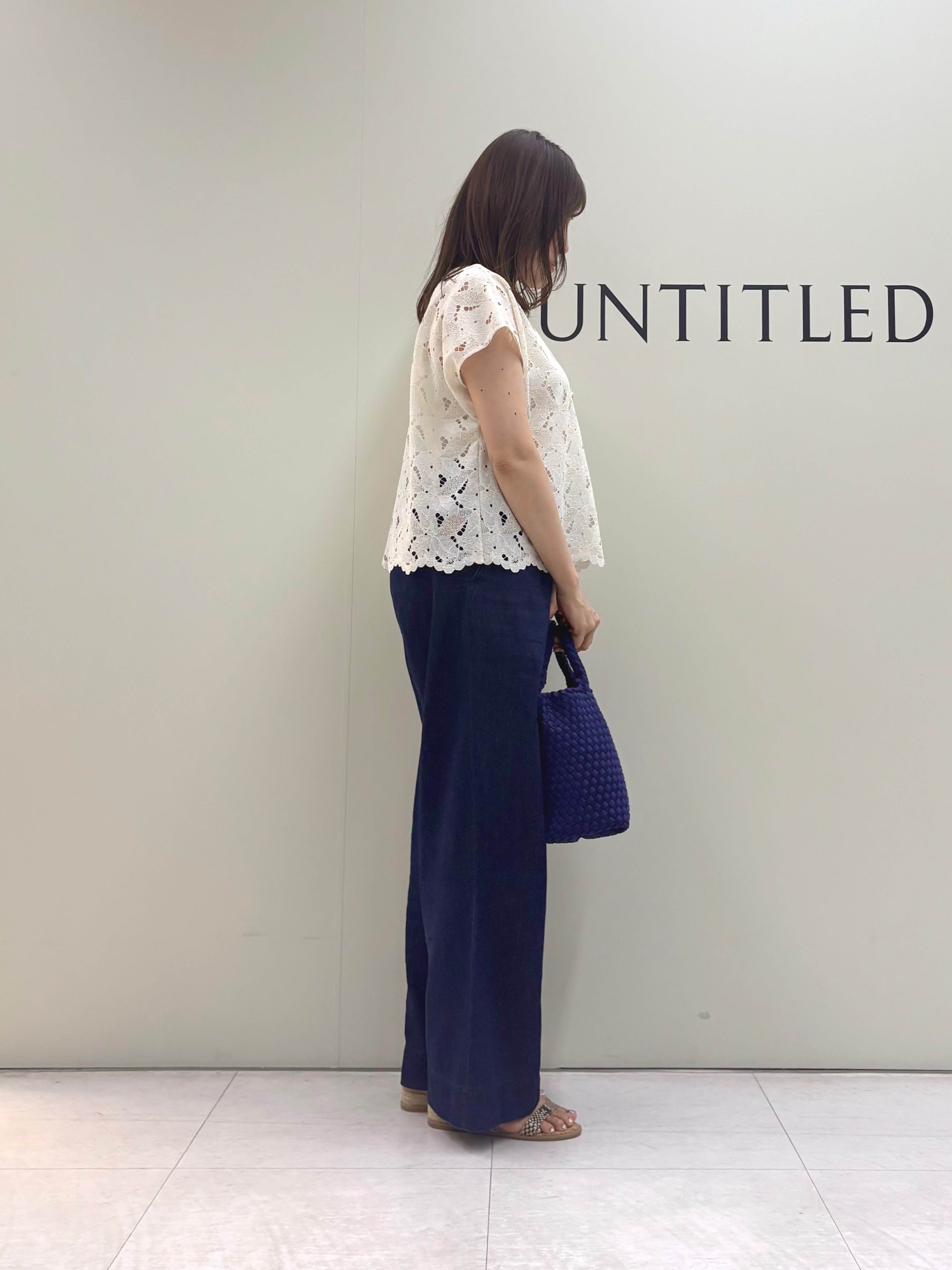 Sakaiさんの「UNTITLED｜【セットアップ可/品のある透け感】リーフレースブラウス」を使ったコーディネート
