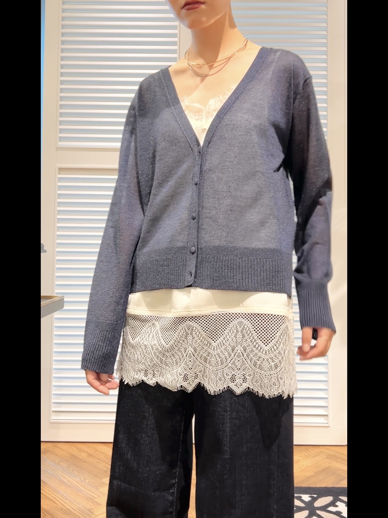 OCHIAIさんの「DRESSTERIOR｜【日除け/冷房対策】ウォッシャブルシアーカーディガン」を使ったコーディネート