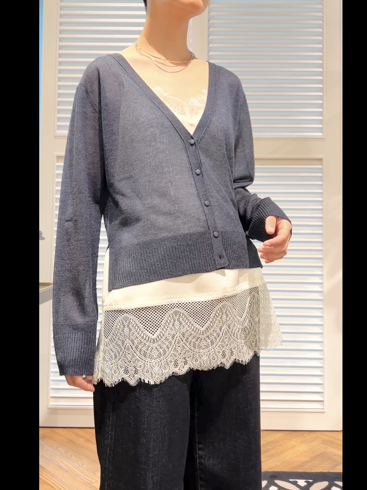OCHIAIさんの「DRESSTERIOR｜【日除け/冷房対策】ウォッシャブルシアーカーディガン」を使ったコーディネート