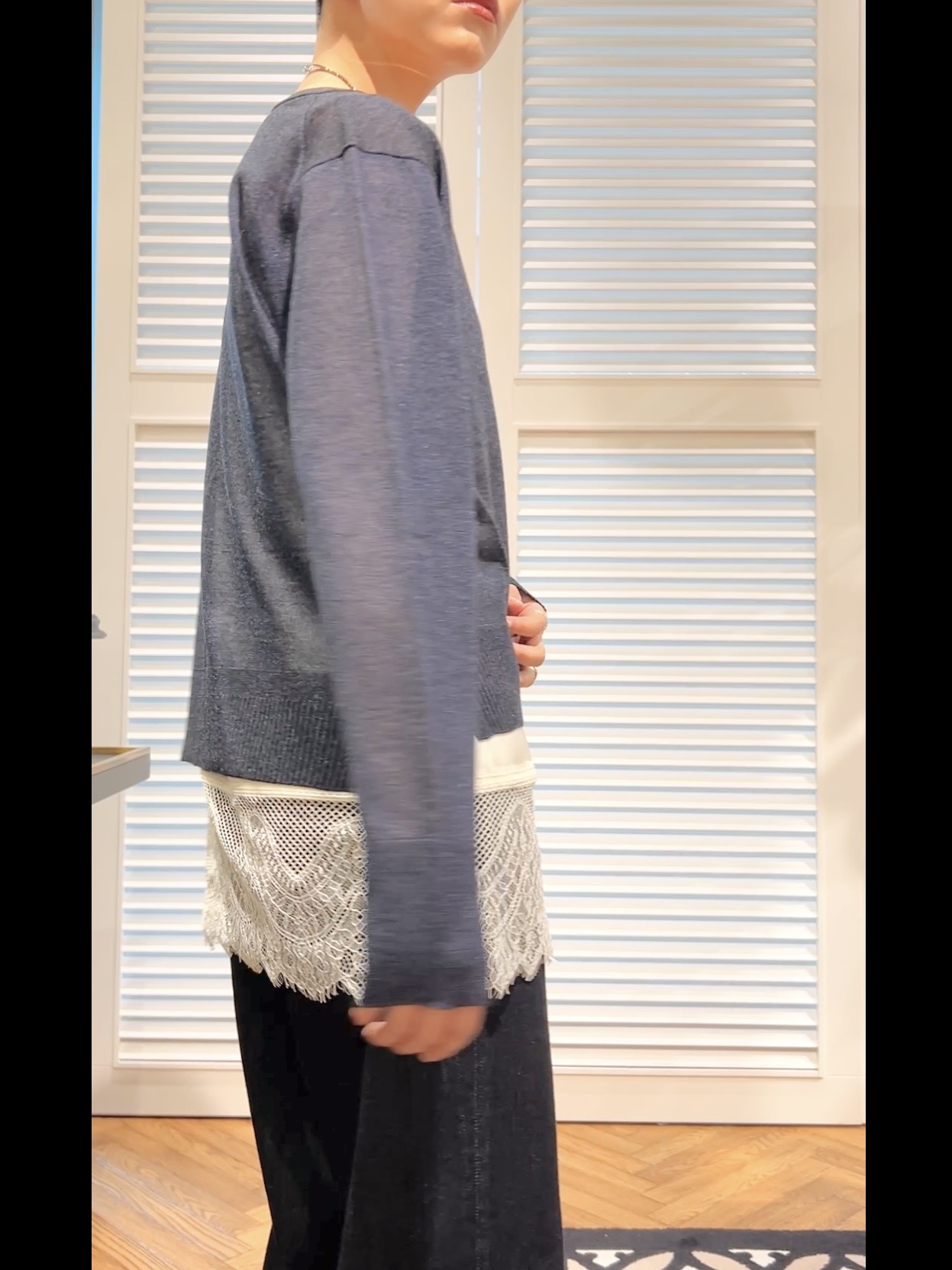 OCHIAIさんの「DRESSTERIOR｜【日除け/冷房対策】ウォッシャブルシアーカーディガン」を使ったコーディネート