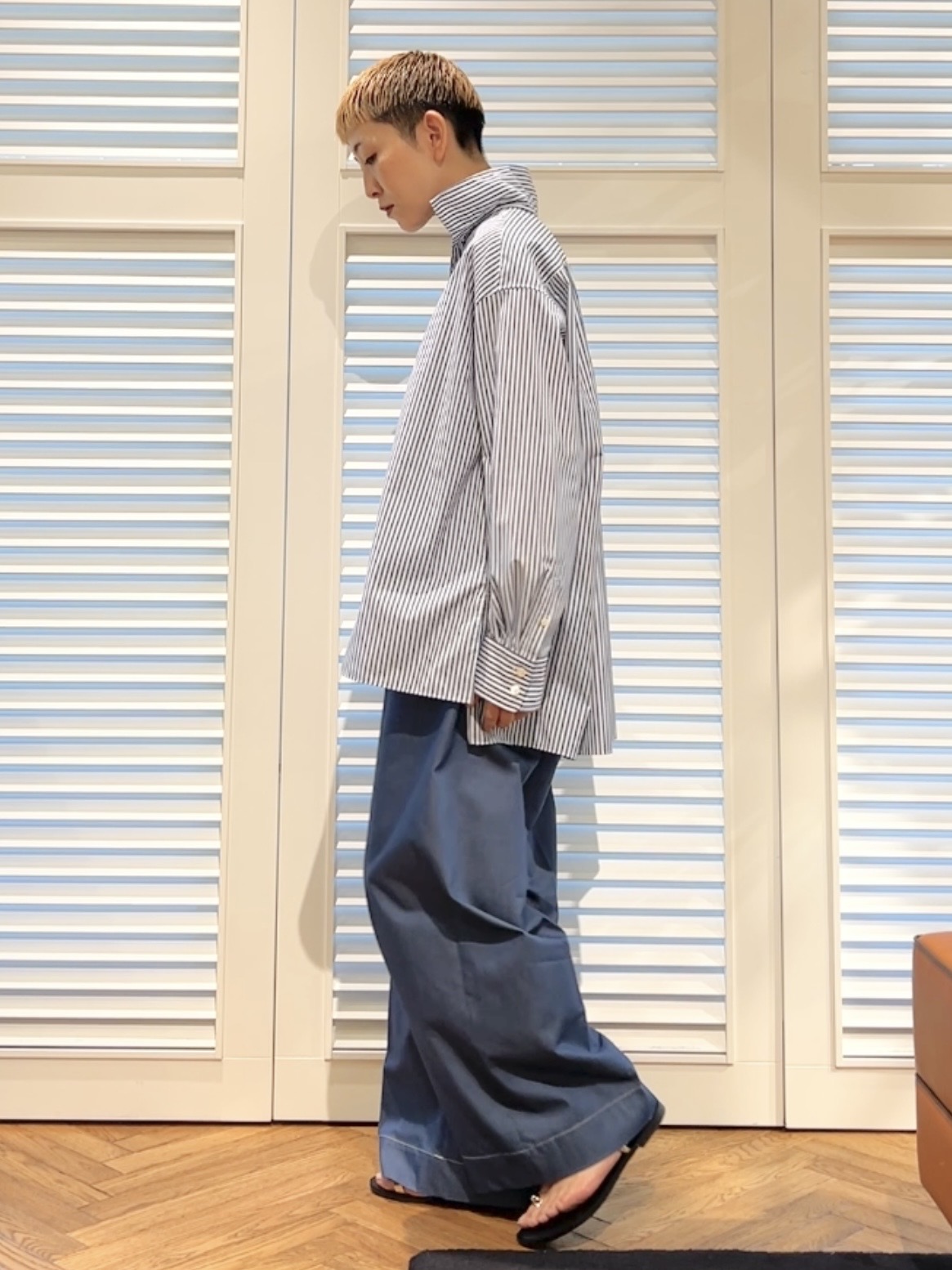 OCHIAIさんの「DRESSTERIOR｜【接触冷感/UVカット/着回し】スキッパーブラウス」を使ったコーディネート