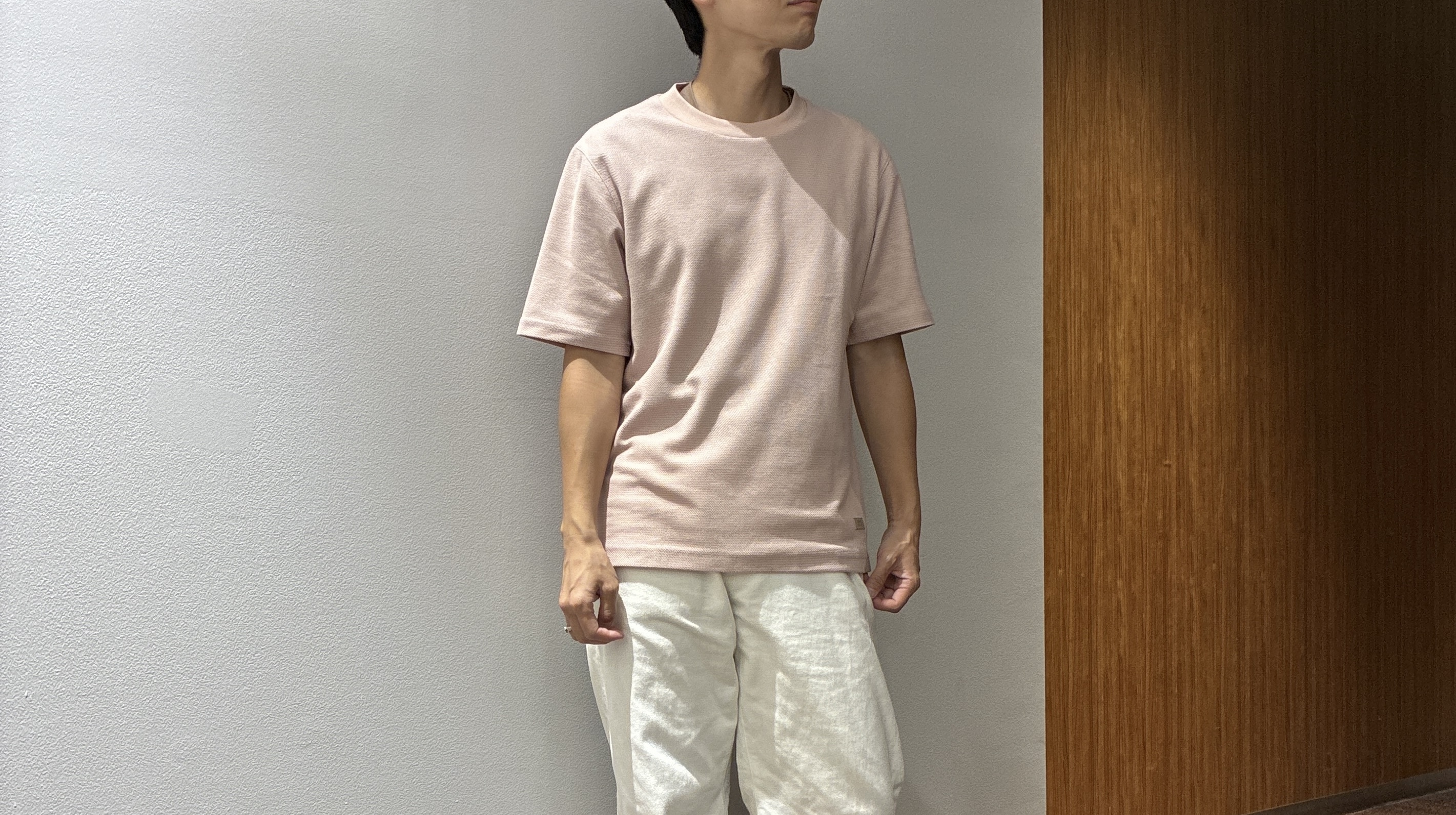 わいずみさんの「TAKEO KIKUCHI｜播州織り 千鳥 半袖シャツ」を使ったコーディネート