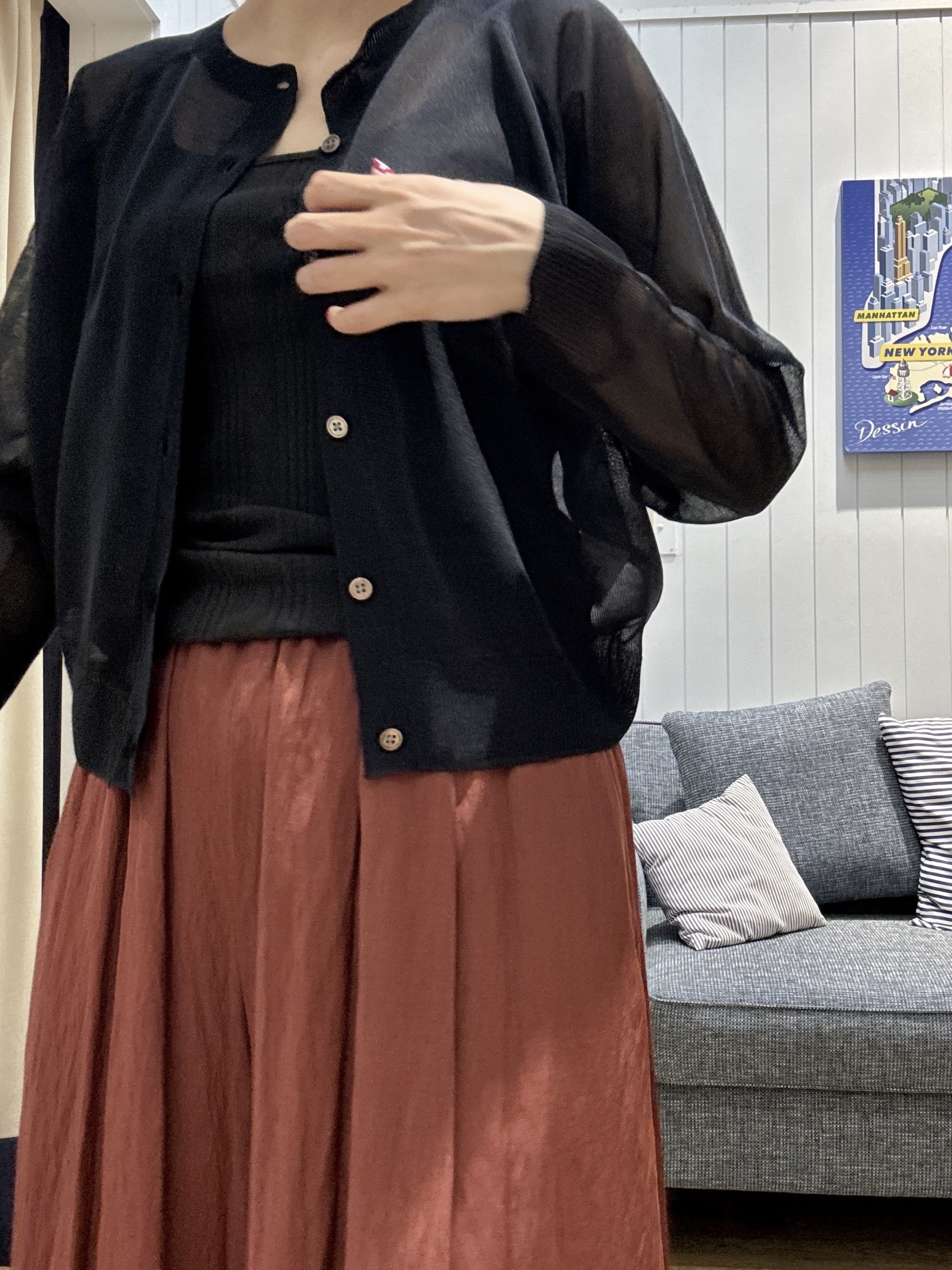 Junさんの「Dessin｜お守りカーディガン -ウォッシャブル-」を使ったコーディネート