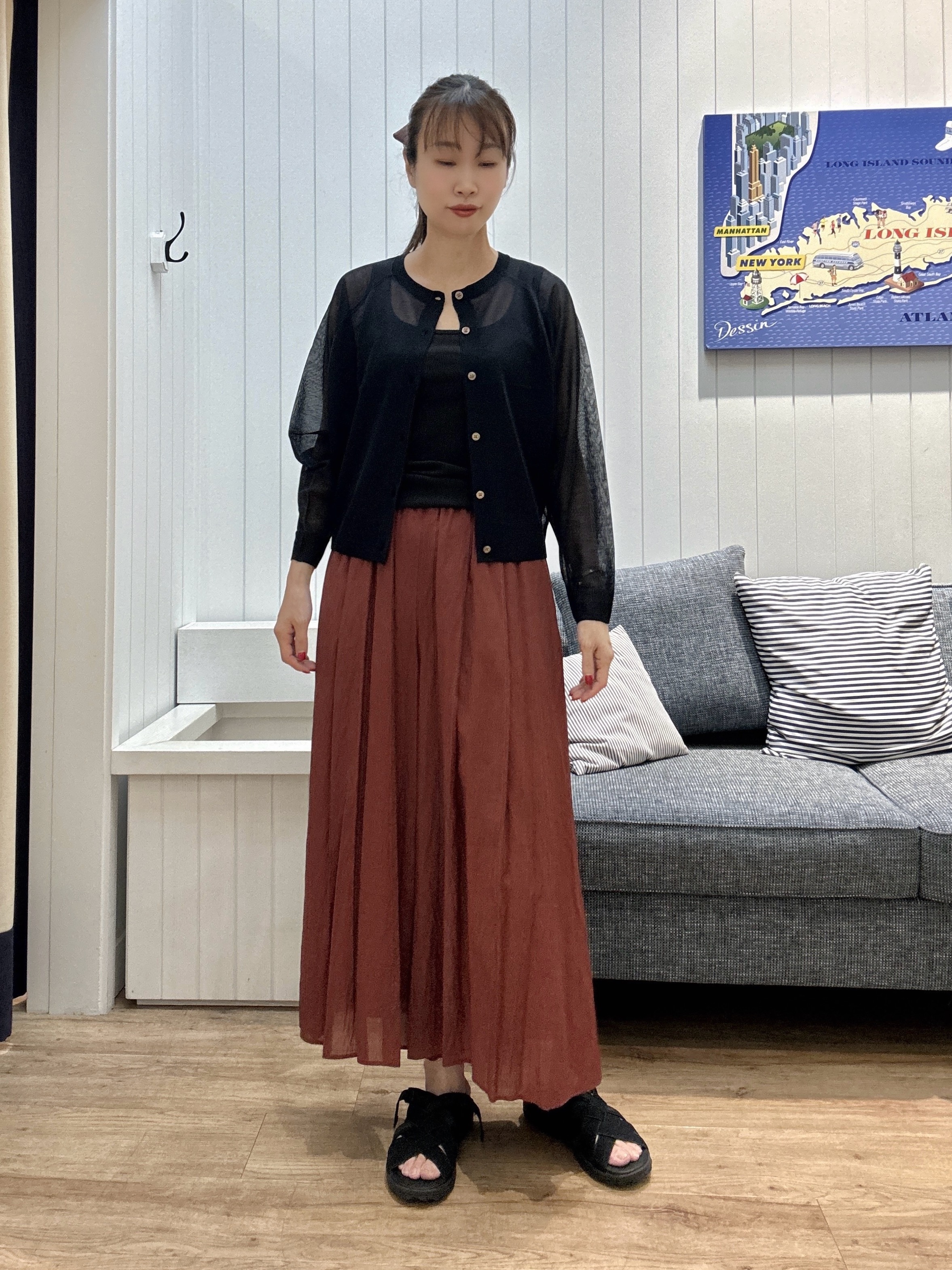 Junさんの「Dessin｜お守りカーディガン -ウォッシャブル-」を使ったコーディネート