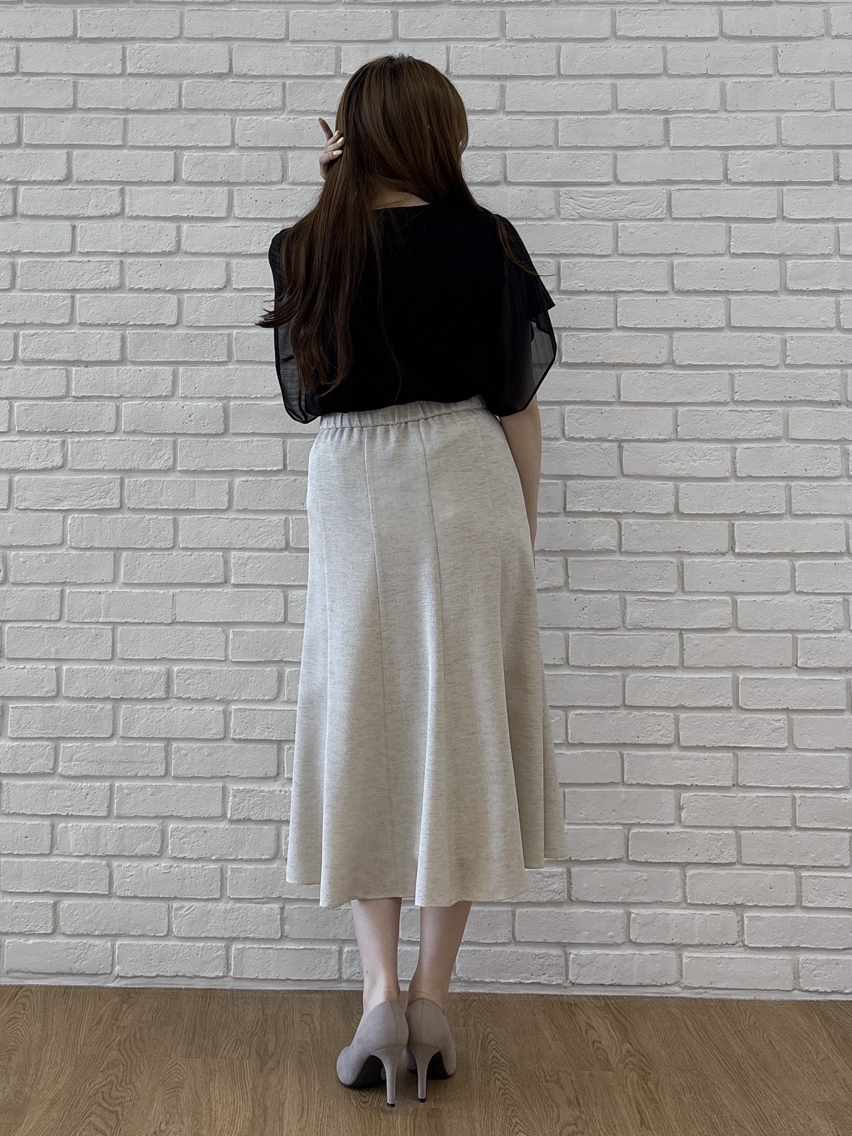 sayaさんの「COUP DE CHANCE｜【手洗い可／セットアップ可】リネンライクスカート」を使ったコーディネート