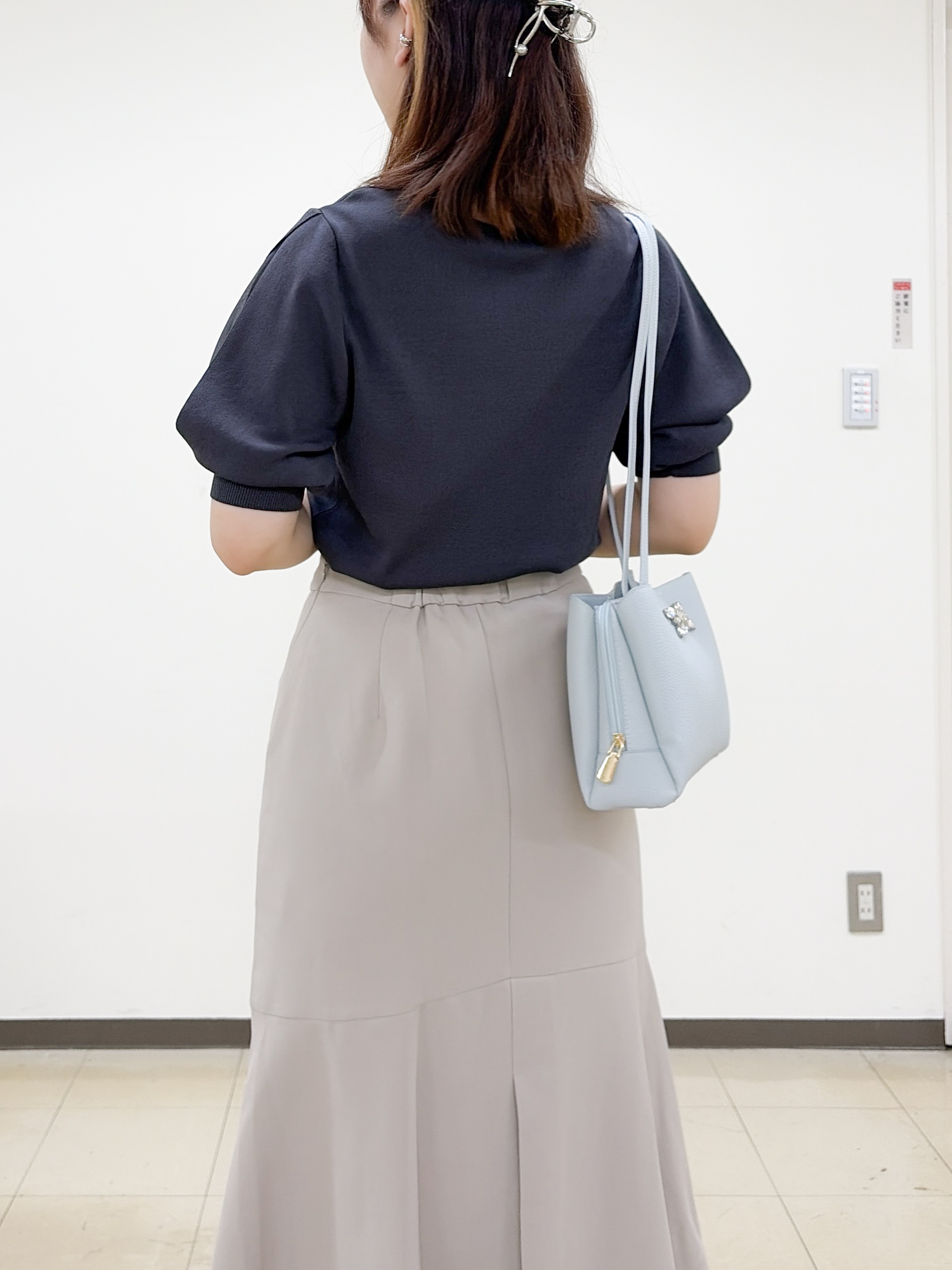 yurinaさんの「index｜【接触冷感】クールタッチラップスリーブニット《UVケア／洗濯機OK／XS～3L／9col》」を使ったコーディネート