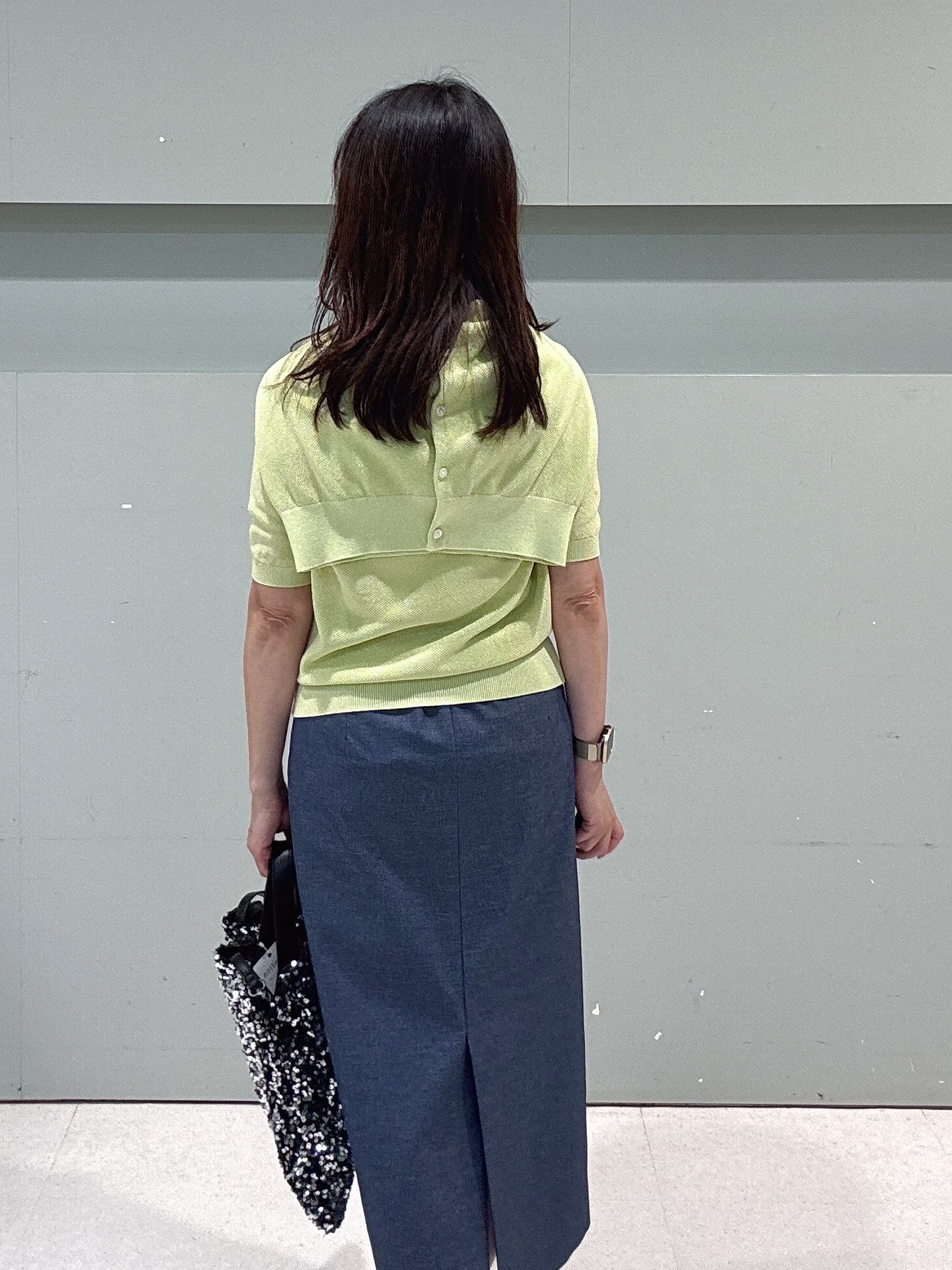 makiさんの「UNTITLED｜【アンサンブル可】ラメ混クルーネックカーディガン」を使ったコーディネート