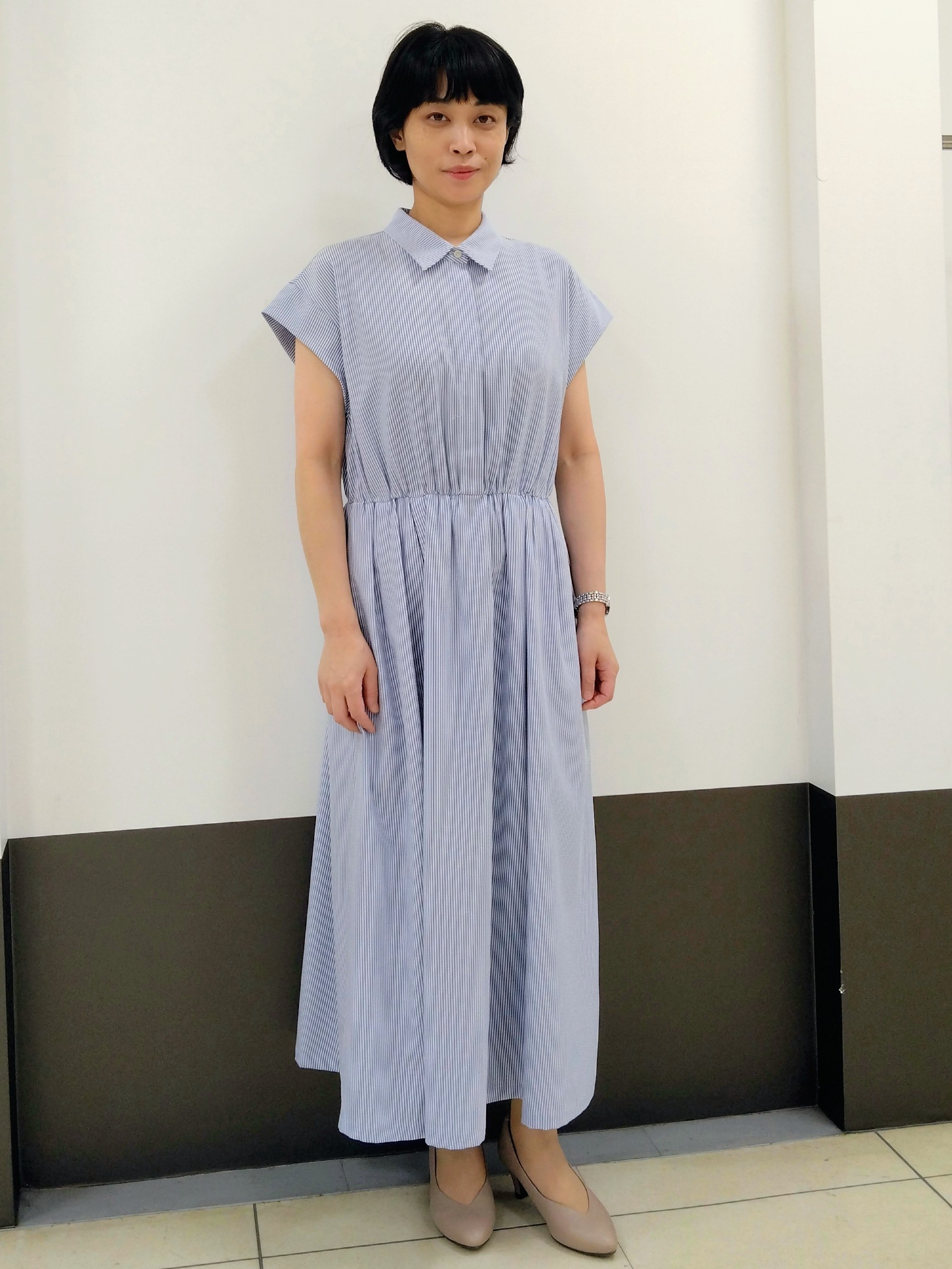 GMさんの「Reflect｜フレンチスリーブシャツワンピース」を使ったコーディネート
