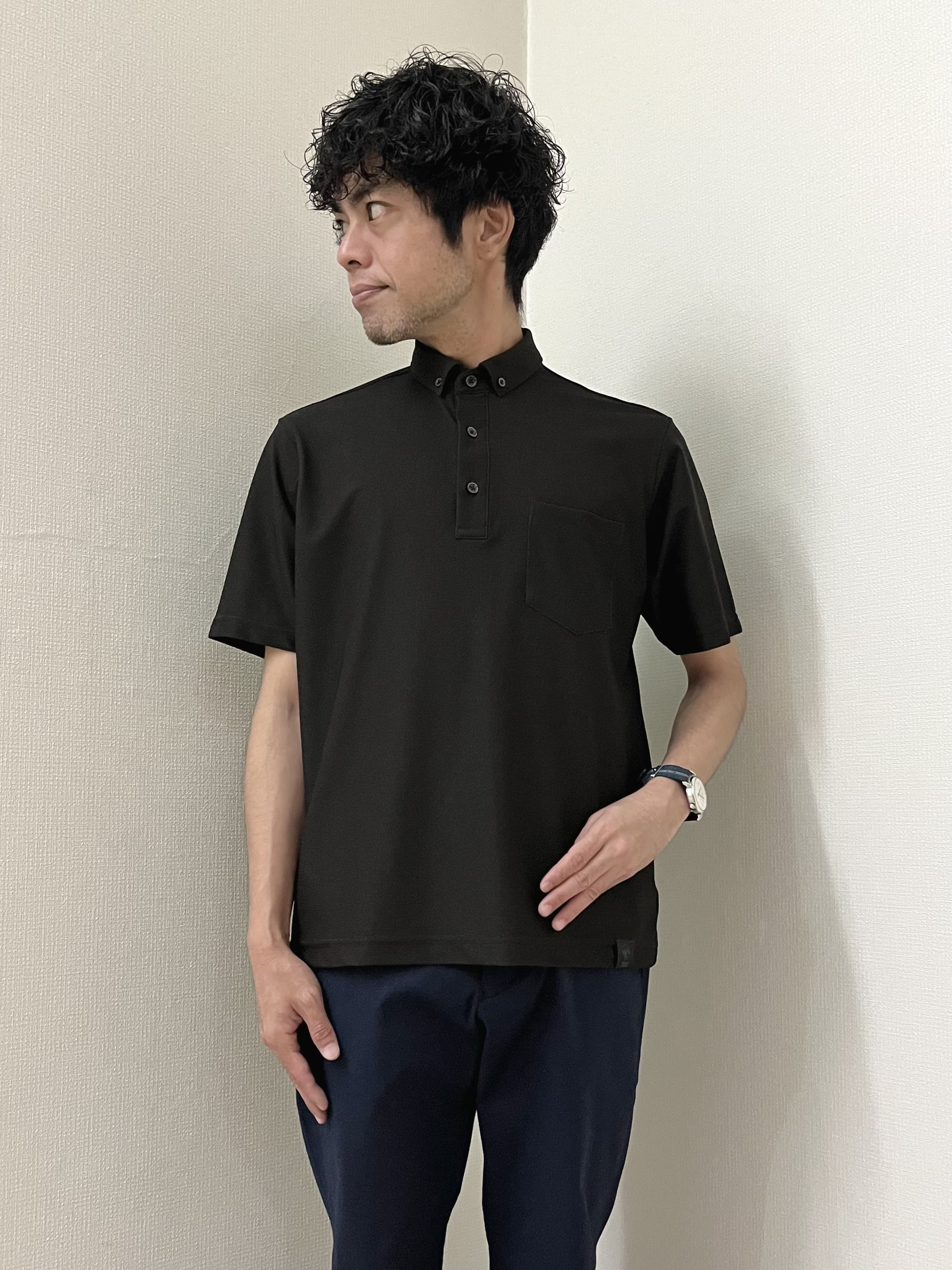 URAさんの「TAKEO KIKUCHI｜AIRTOOL ポロシャツ」を使ったコーディネート