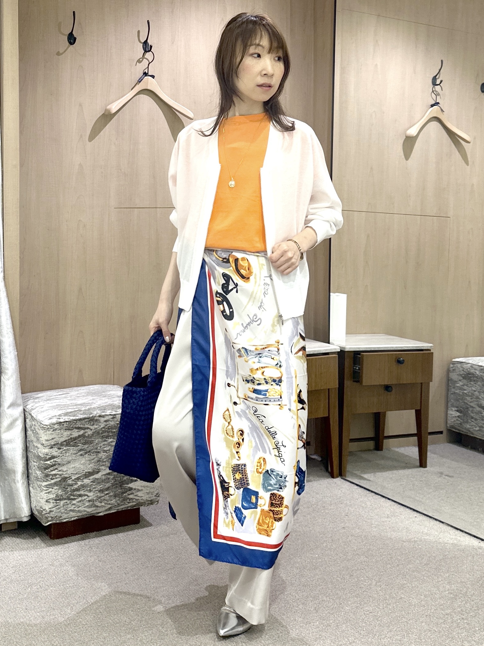 Miwaさんの「UNTITLED｜【9色展開/アンサンブル可/洗える】コットンベーシックニット」を使ったコーディネート