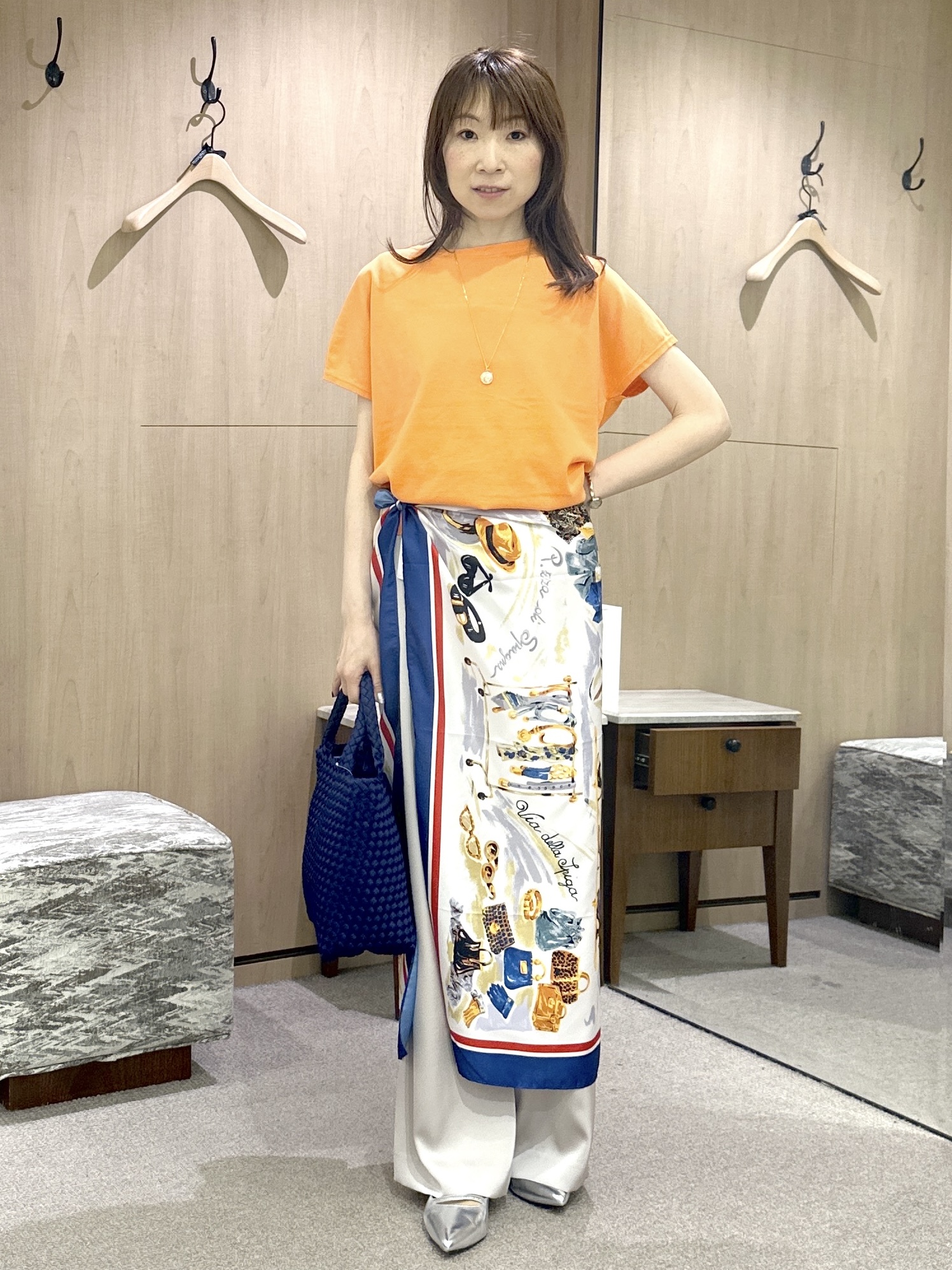 Miwaさんの「UNTITLED｜【9色展開/アンサンブル可/洗える】コットンベーシックニット」を使ったコーディネート