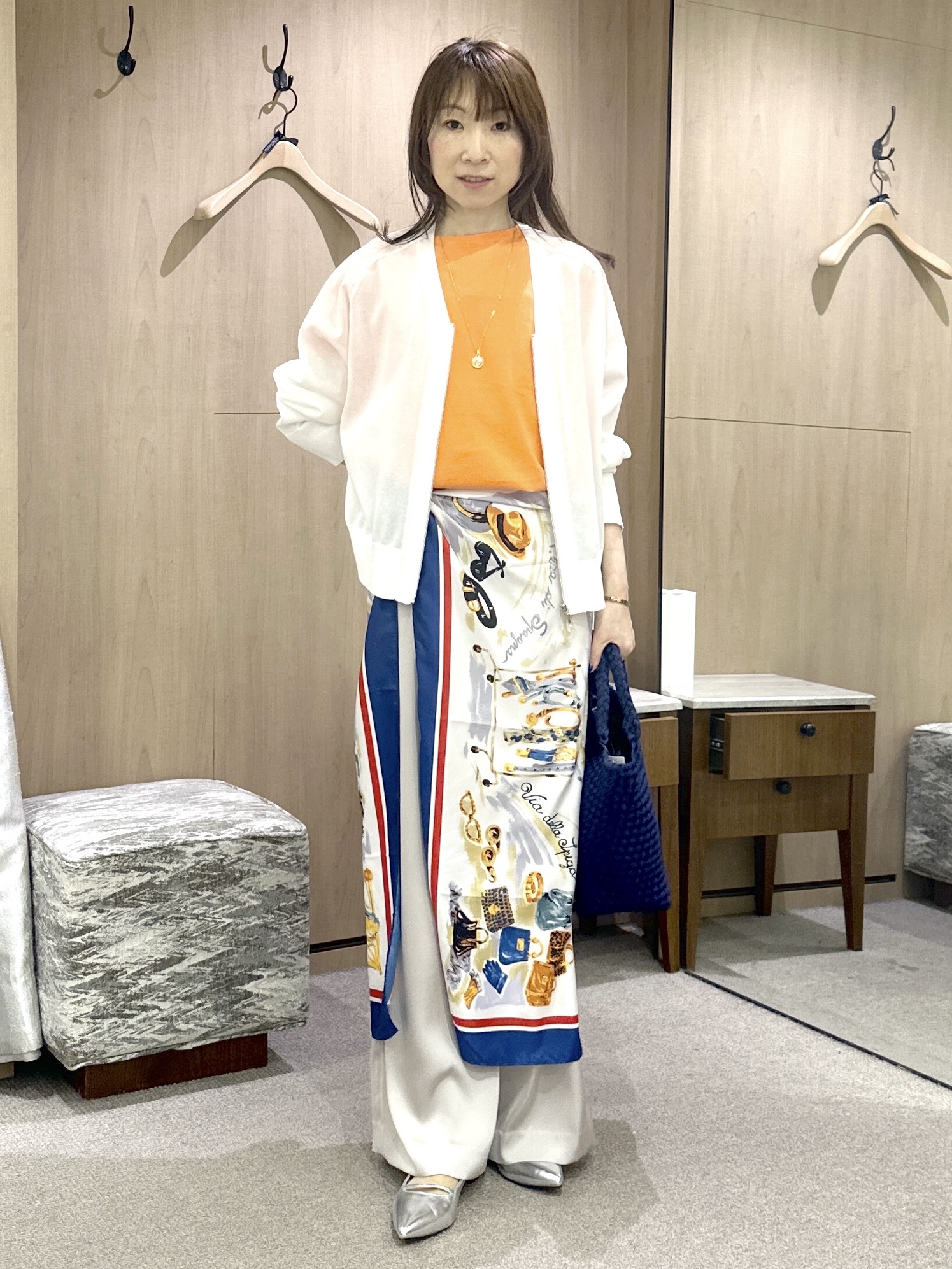 Miwaさんの「UNTITLED｜【9色展開/アンサンブル可/洗える】コットンベーシックニット」を使ったコーディネート