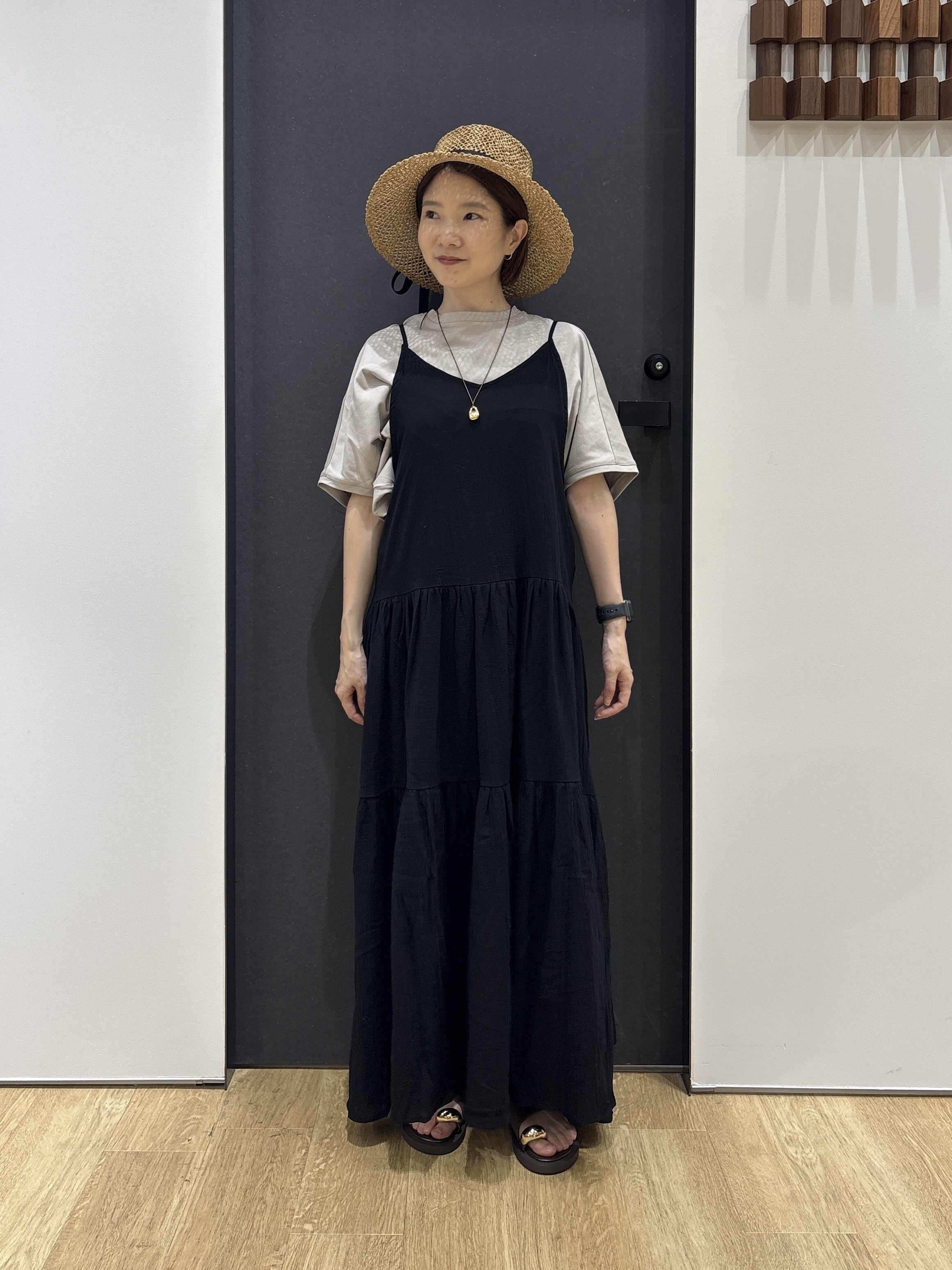 risaさんの「Dessin｜【汗シミ防止/UVカット】ドルマンスリーブ プルオーバー」を使ったコーディネート