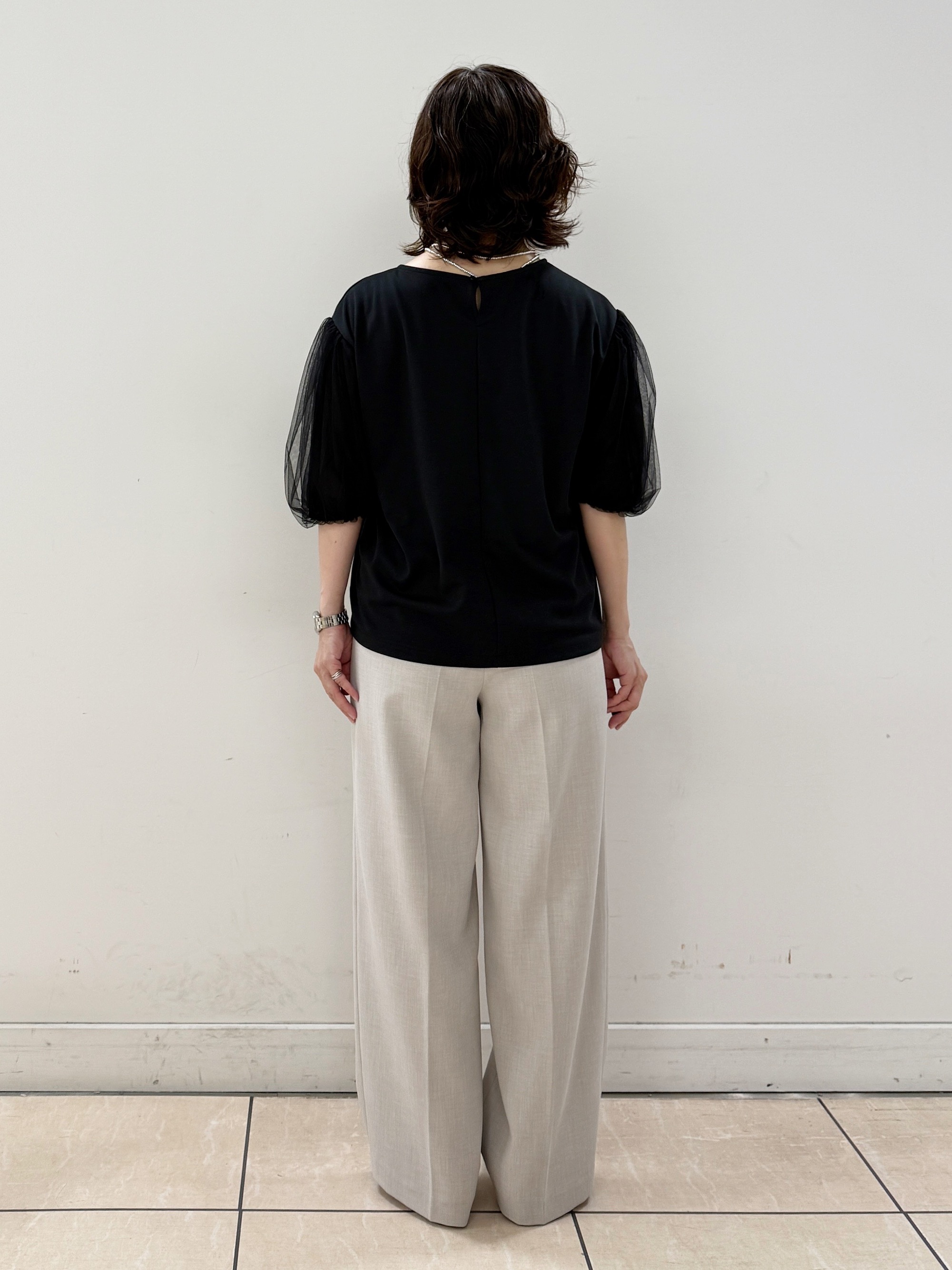 KIKIさんの「Reflect｜【UVカット／接触冷感／吸水速乾】チュールスリーブプルオーバー」を使ったコーディネート