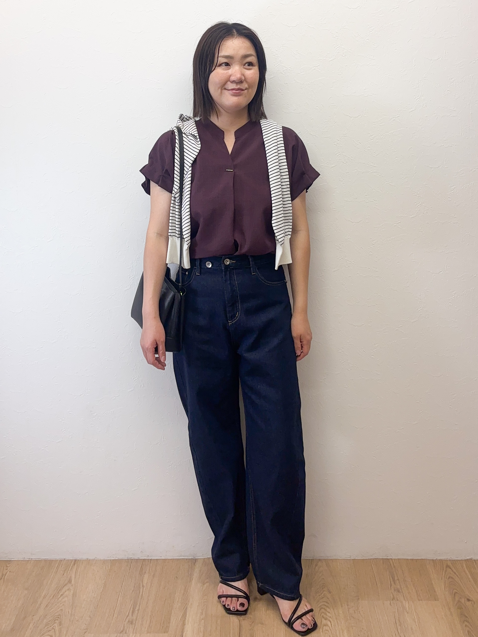Takeさんの「OPAQUE.CLIP｜【遮熱／UVケア】外気の熱を感じにくい！クルーネックカーディガン《洗濯機OK／抗ピリング／6col》」を使ったコーディネート