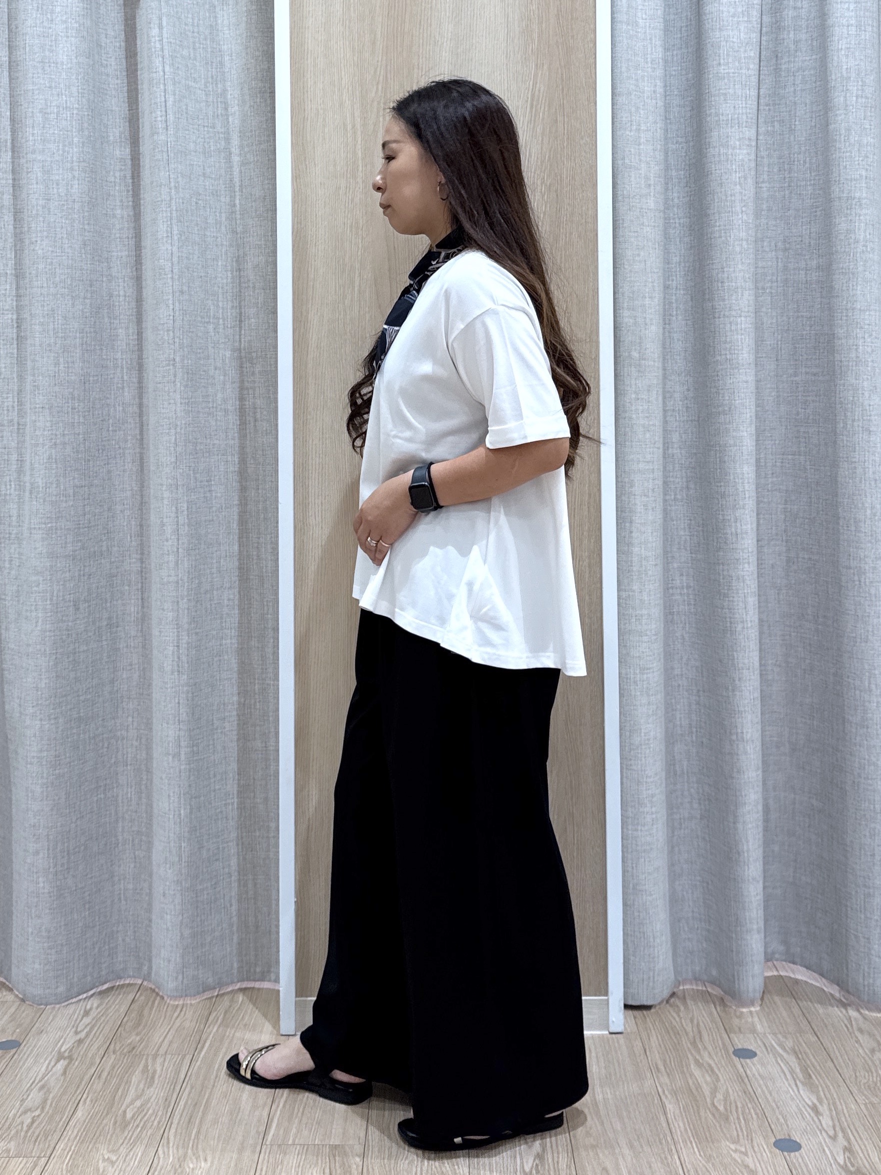 sachiさんの「grove｜【遮熱／吸水速乾／接触冷感／UVカット】フレアシルエットTシャツ」を使ったコーディネート