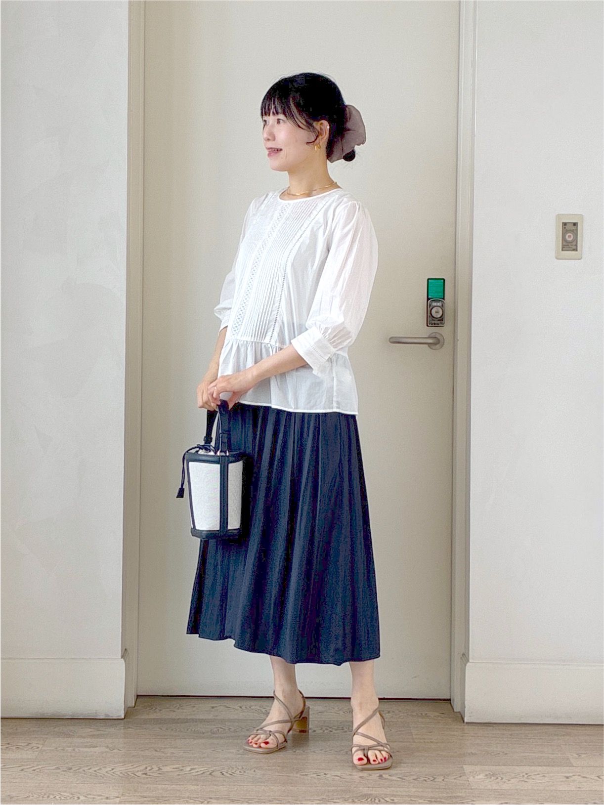  beni_gingerさんの「Reflect｜【手洗い可】ピンタックレースブラウス」を使ったコーディネート