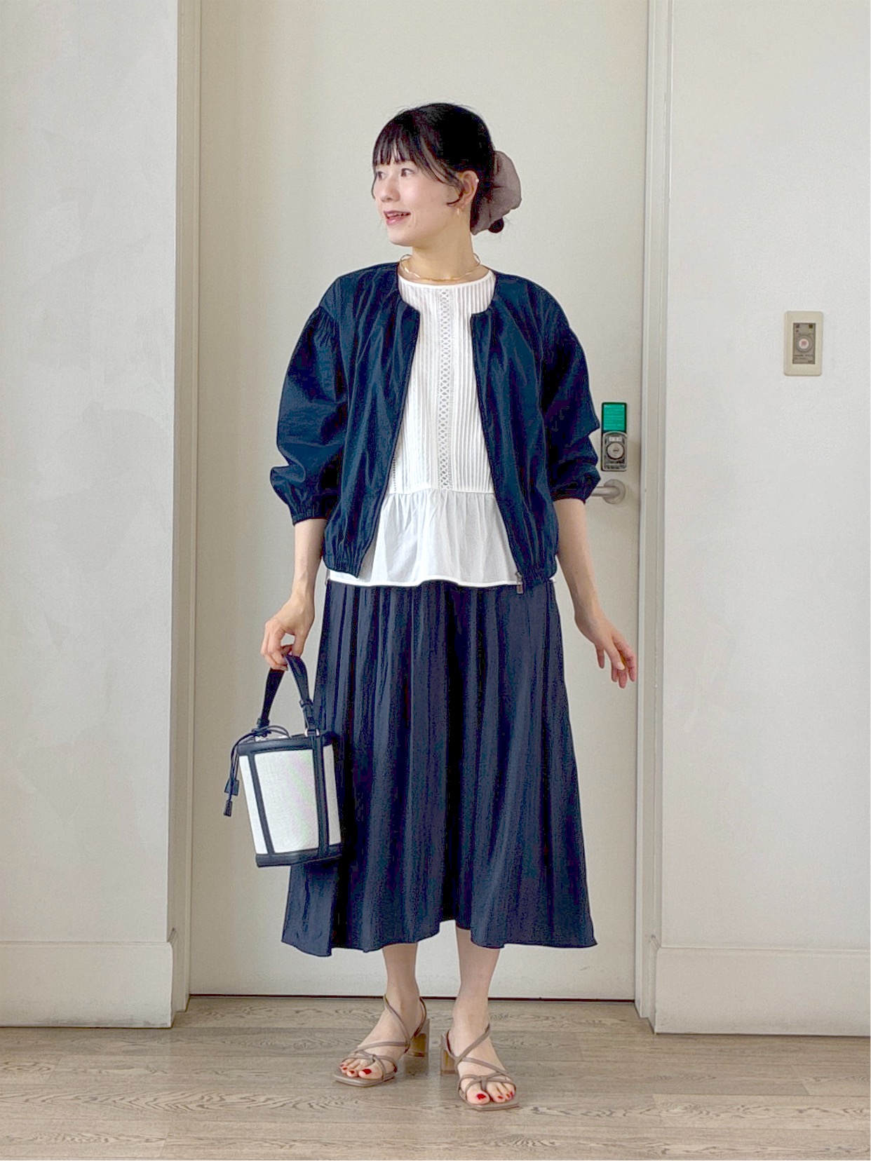  beni_gingerさんの「Reflect｜【手洗い可】ピンタックレースブラウス」を使ったコーディネート