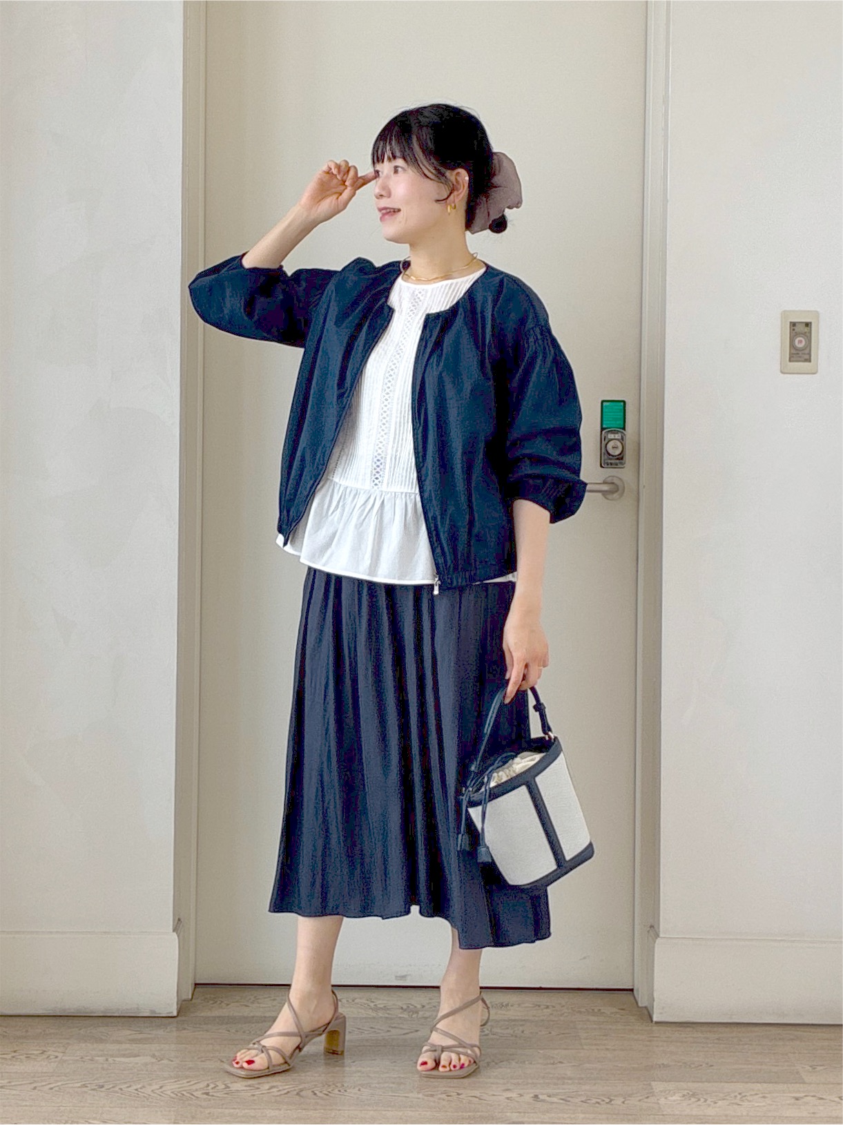  beni_gingerさんの「Reflect｜【手洗い可】ピンタックレースブラウス」を使ったコーディネート