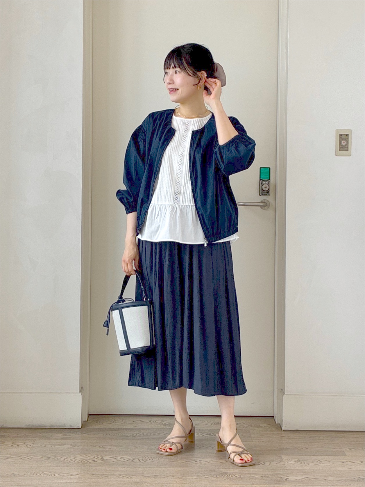  beni_gingerさんの「Reflect｜【手洗い可】ピンタックレースブラウス」を使ったコーディネート