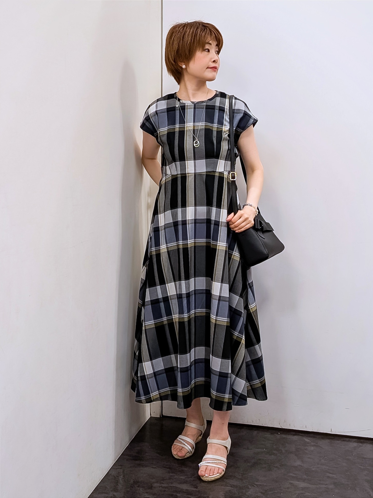 やまちゃんさんの「grove｜【ひんやり・UV・洗濯機◎】上品コットン混カーディガン」を使ったコーディネート