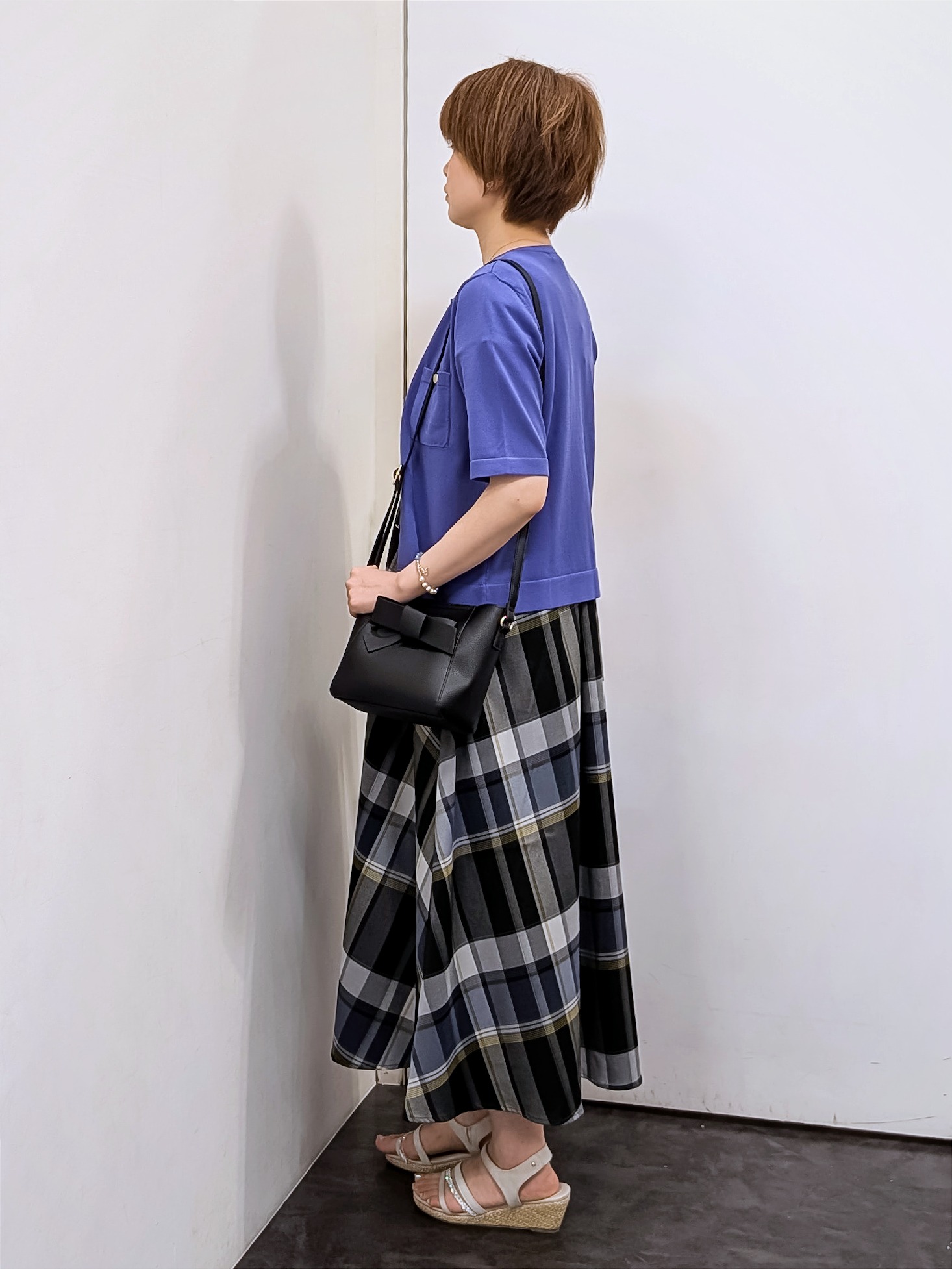 やまちゃんさんの「grove｜【ひんやり・UV・洗濯機◎】上品コットン混カーディガン」を使ったコーディネート
