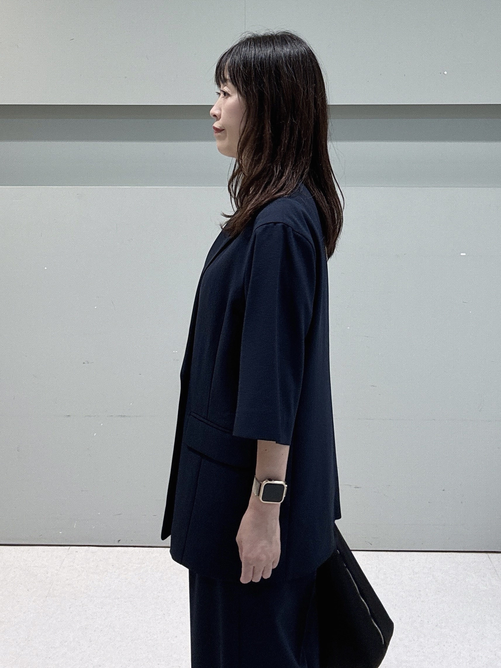 makiさんの「UNTITLED｜【セットアップ可/UVカット/通気性】エアリークール半袖ジャケット」を使ったコーディネート