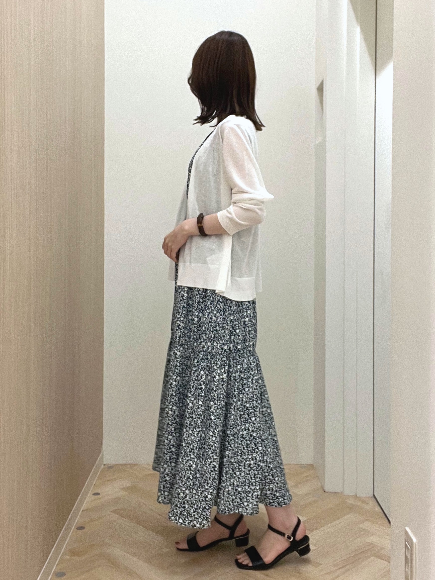  おまつさんの「grove｜高評価！【接触冷感／UVカットetc】ベーシックショートカーディガン」を使ったコーディネート