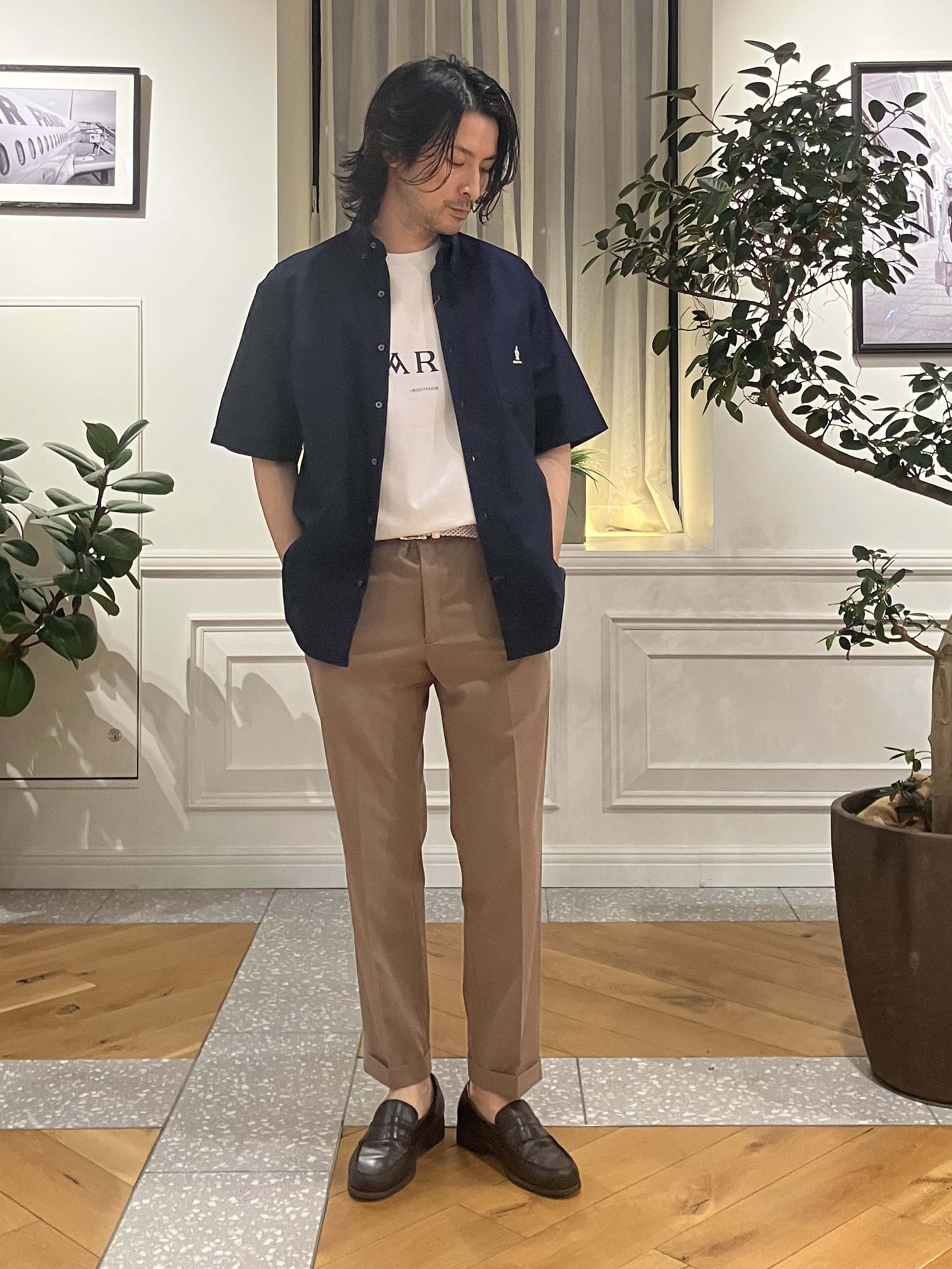 junyaさんの「DRESSTERIOR｜ナイトエンブロイ オックスシャツ」を使ったコーディネート