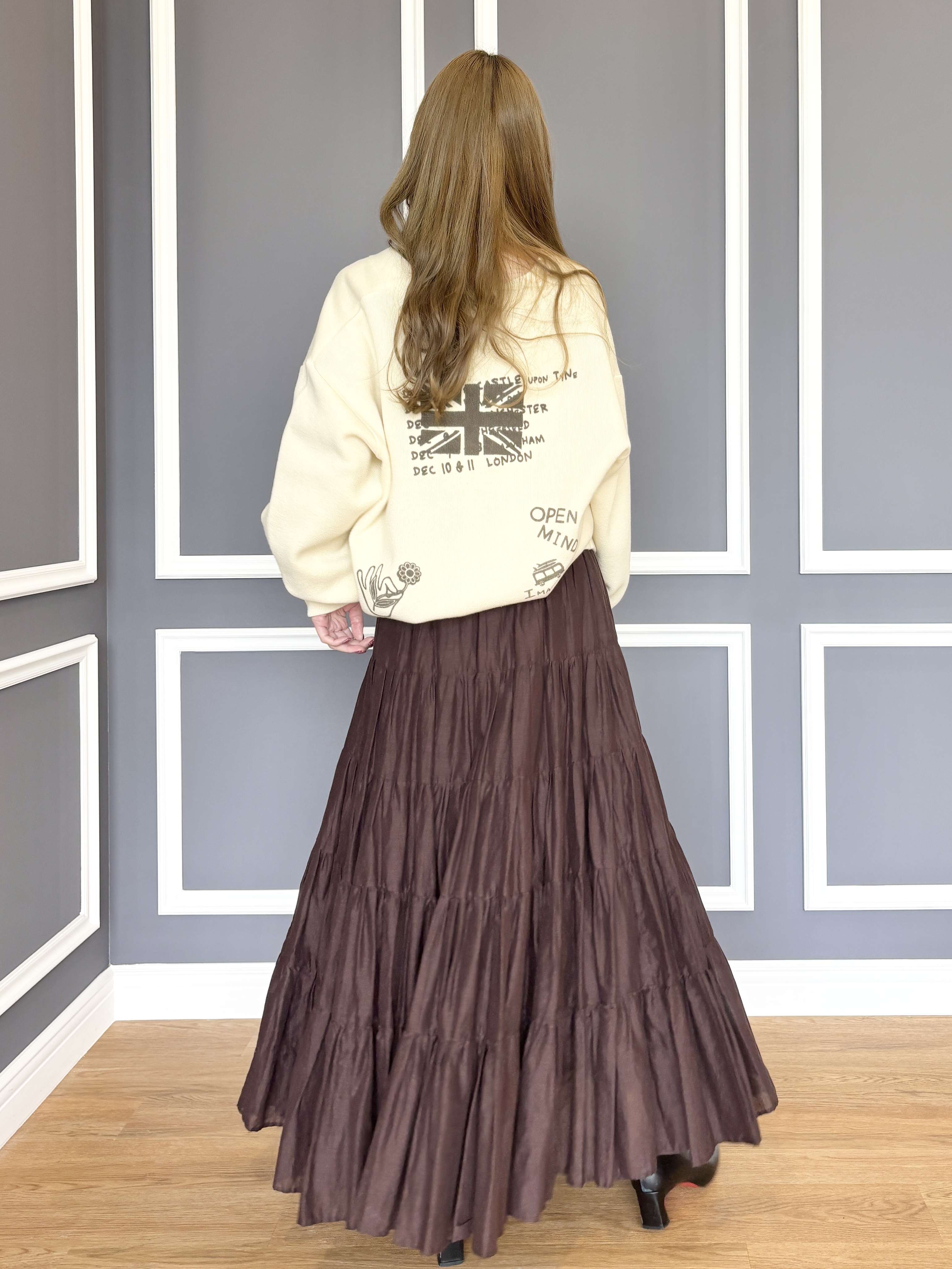 清水夏姫さんの「DRESSTERIOR｜【再入荷】コットンボイルティアードスカート」を使ったコーディネート