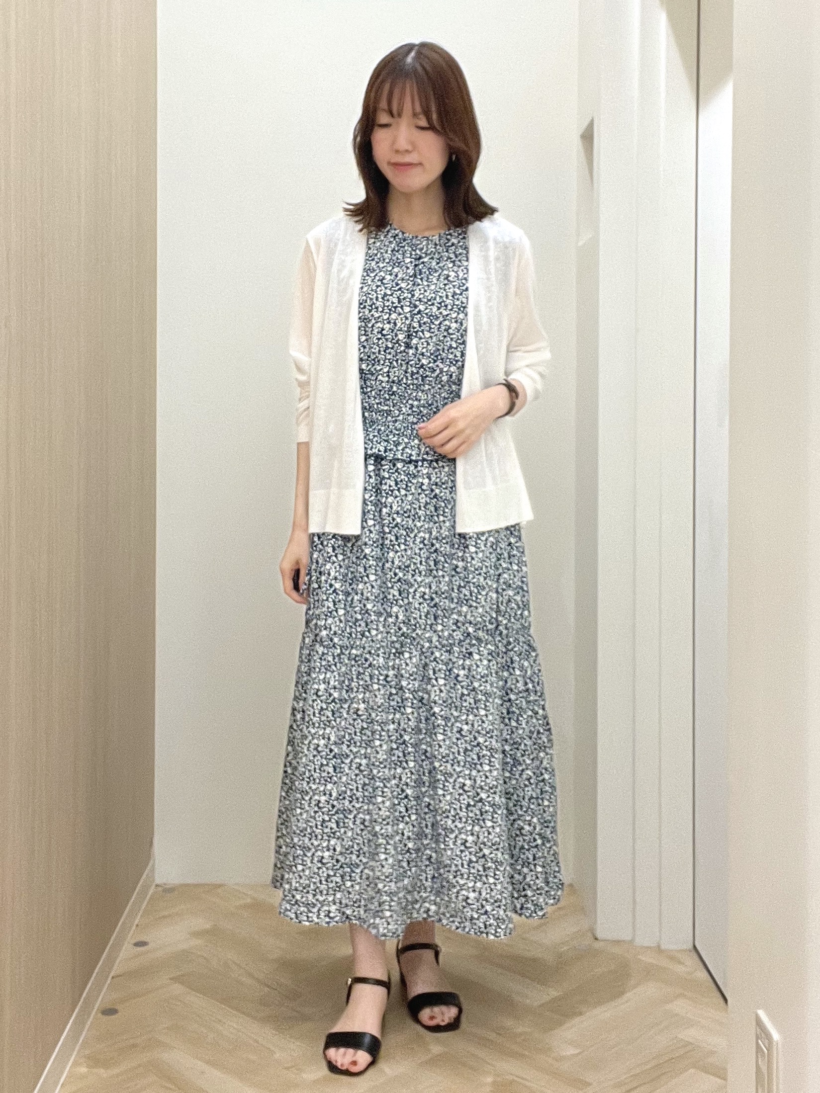  おまつさんの「grove｜高評価！【接触冷感／UVカットetc】ベーシックショートカーディガン」を使ったコーディネート