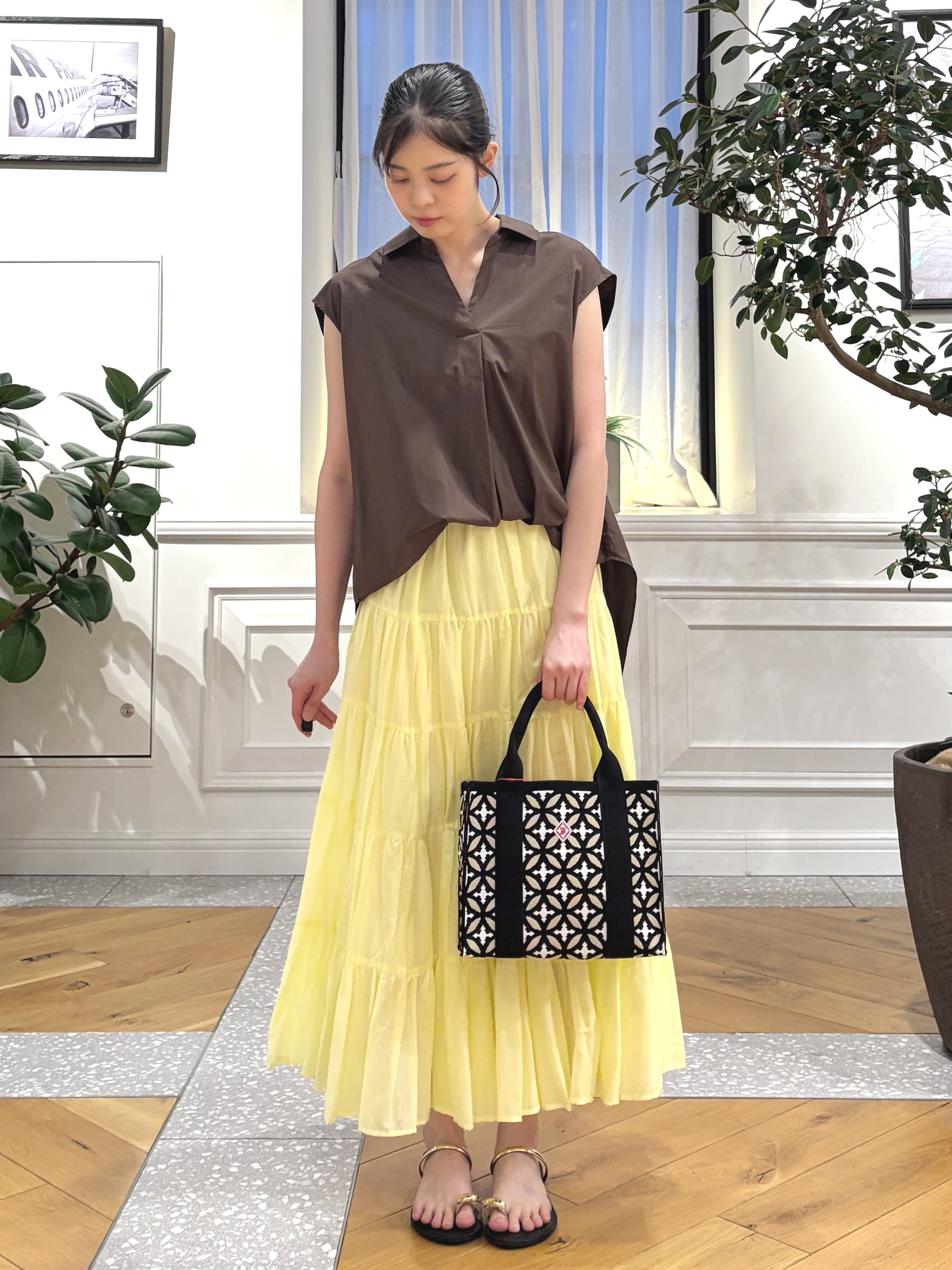 pupiさんの「DRESSTERIOR｜フレンチスリーブ スキッパーブラウス」を使ったコーディネート