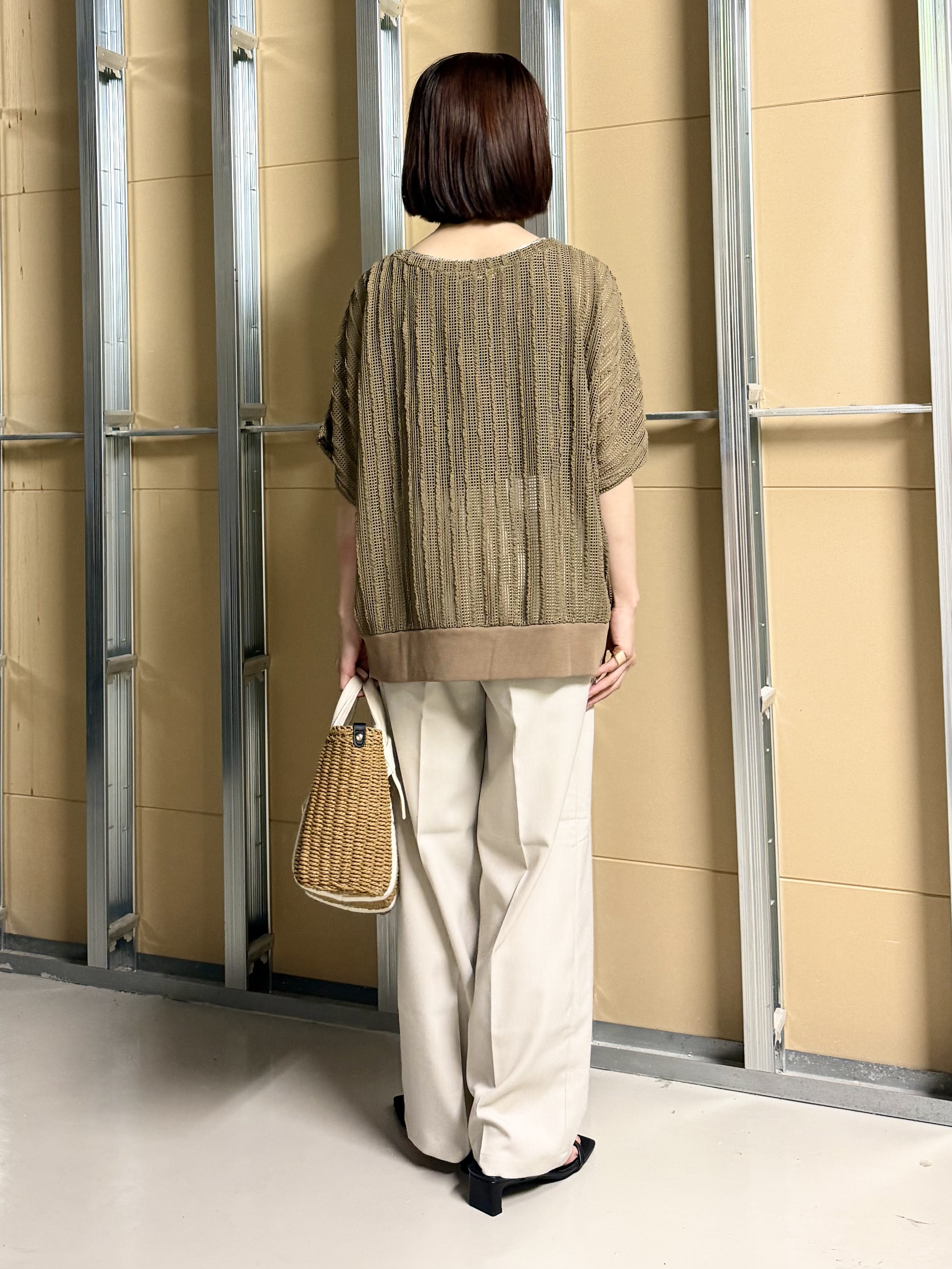 sahoさんの「THE SHOP TK｜見た目涼やか メッシュジャカードトップス」を使ったコーディネート