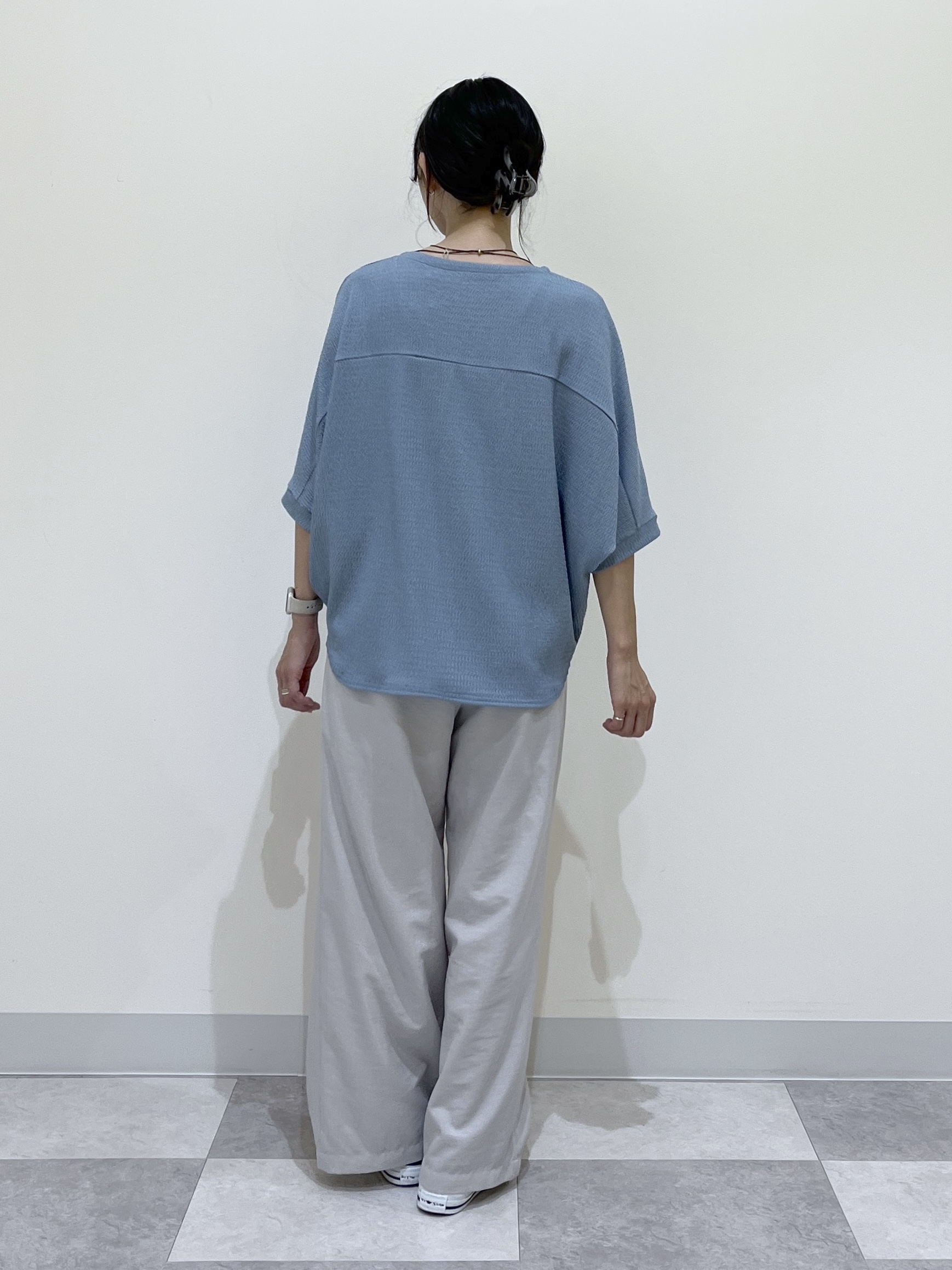 canaさんの「Dessin｜シュリンクジャージ カットソー」を使ったコーディネート