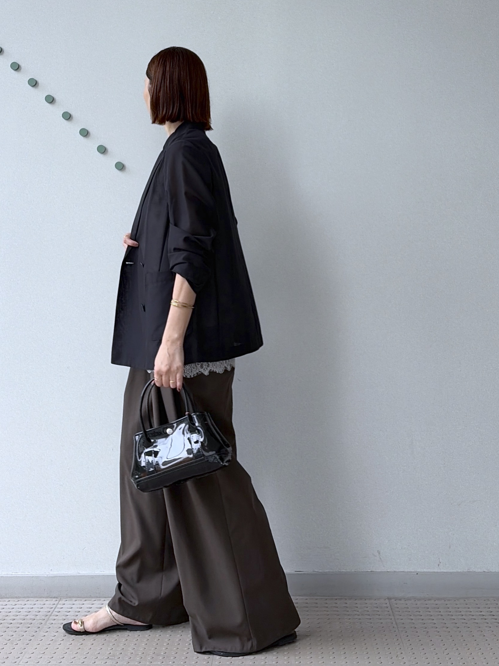 yoshikadoさんの「DRESSTERIOR｜【接触冷感/防シワ機能/ウォッシャブル】クールタッチ リネンブレンドシアージャケット」を使ったコーディネート