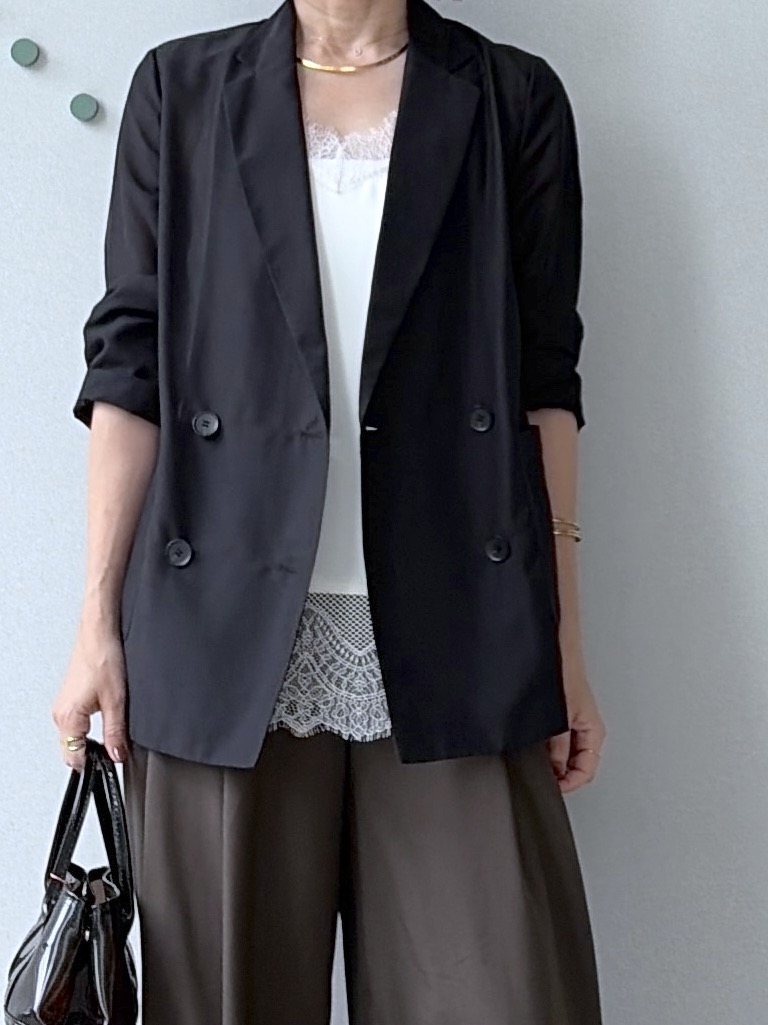 yoshikadoさんの「DRESSTERIOR｜【接触冷感/防シワ機能/ウォッシャブル】クールタッチ リネンブレンドシアージャケット」を使ったコーディネート