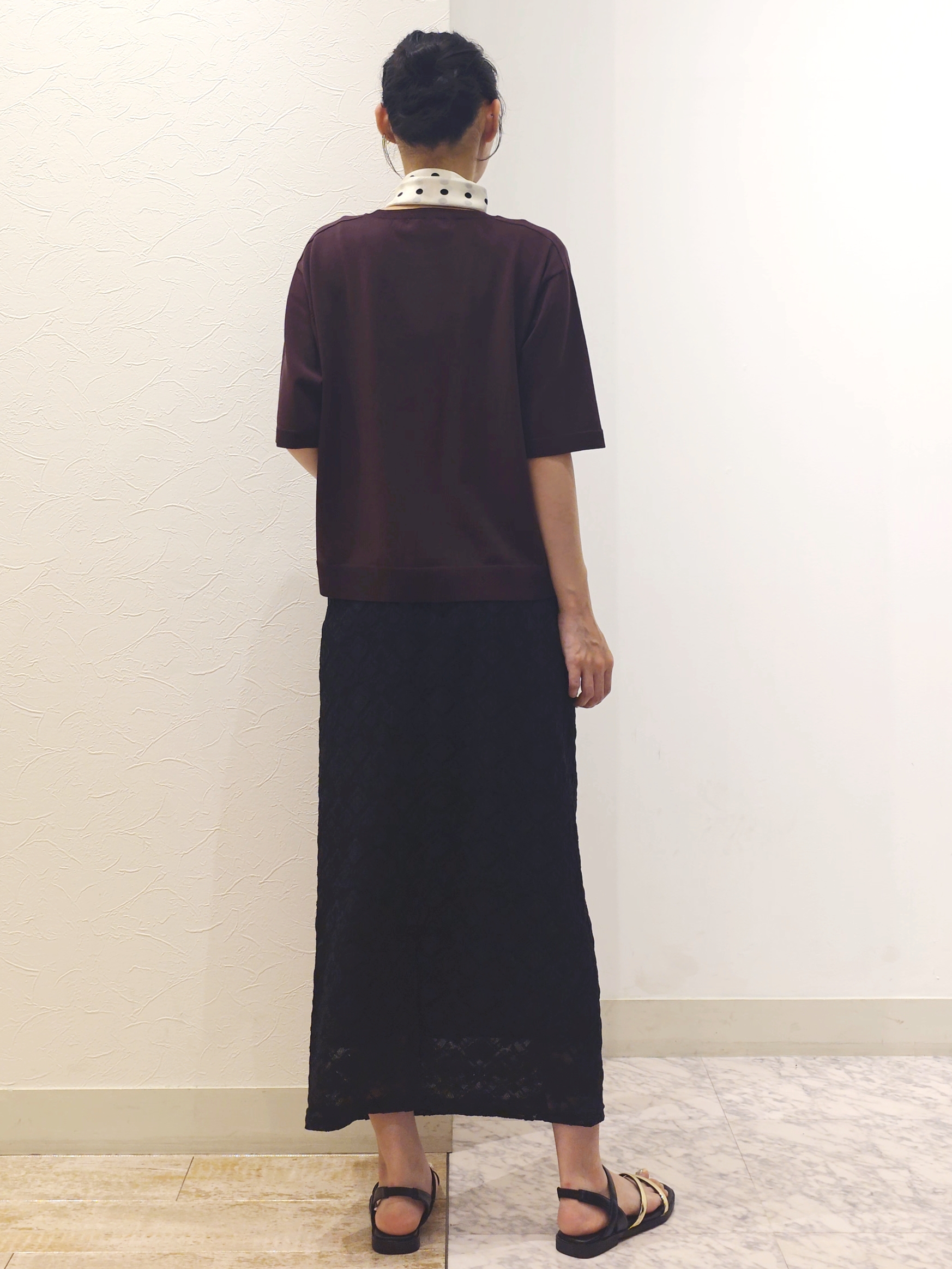 ケイさんの「grove｜【ひんやり・UVカット・洗濯機◎】Tシャツ感覚で着られるコットン混ニット」を使ったコーディネート