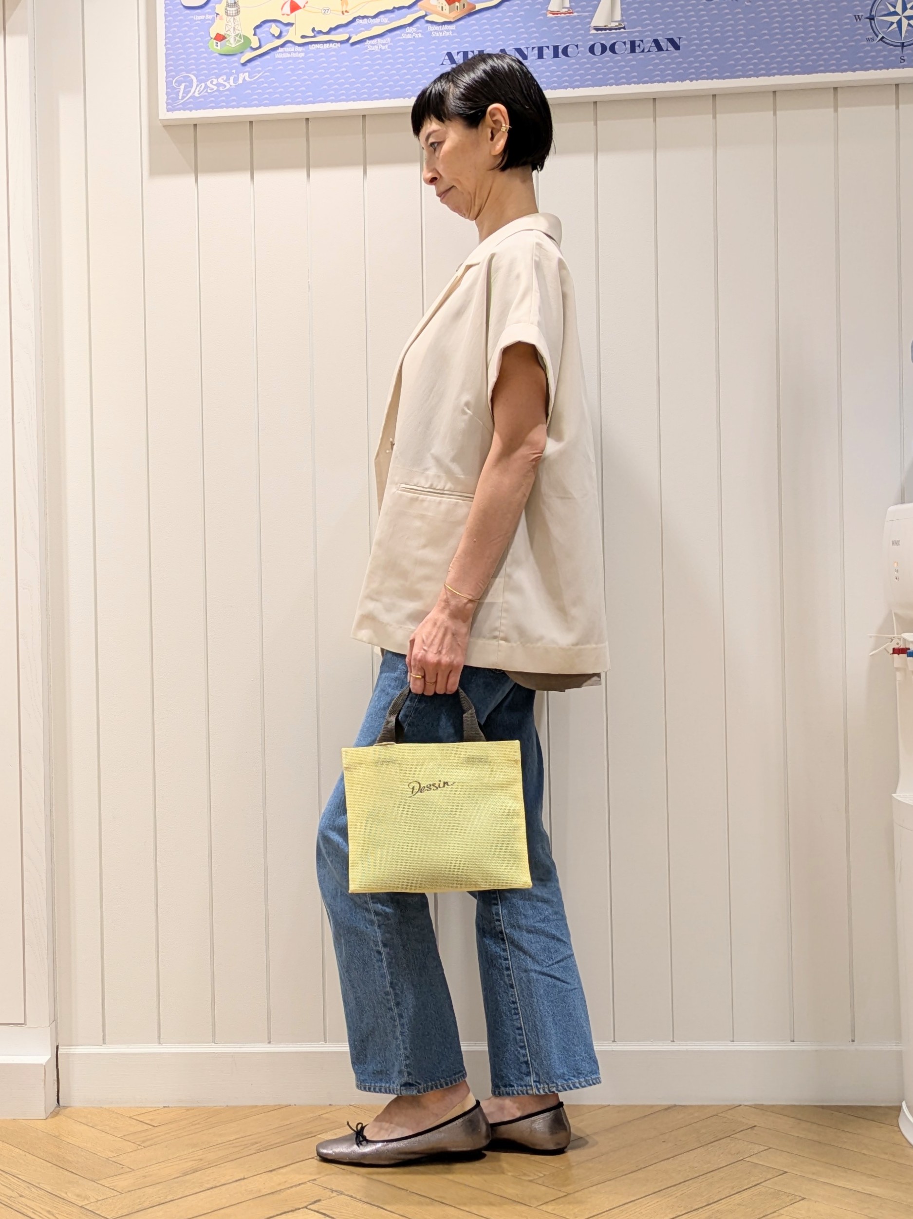 micoさんの「Dessin｜【接触冷感/セットアップ可】ハーフスリーブジャケット」を使ったコーディネート