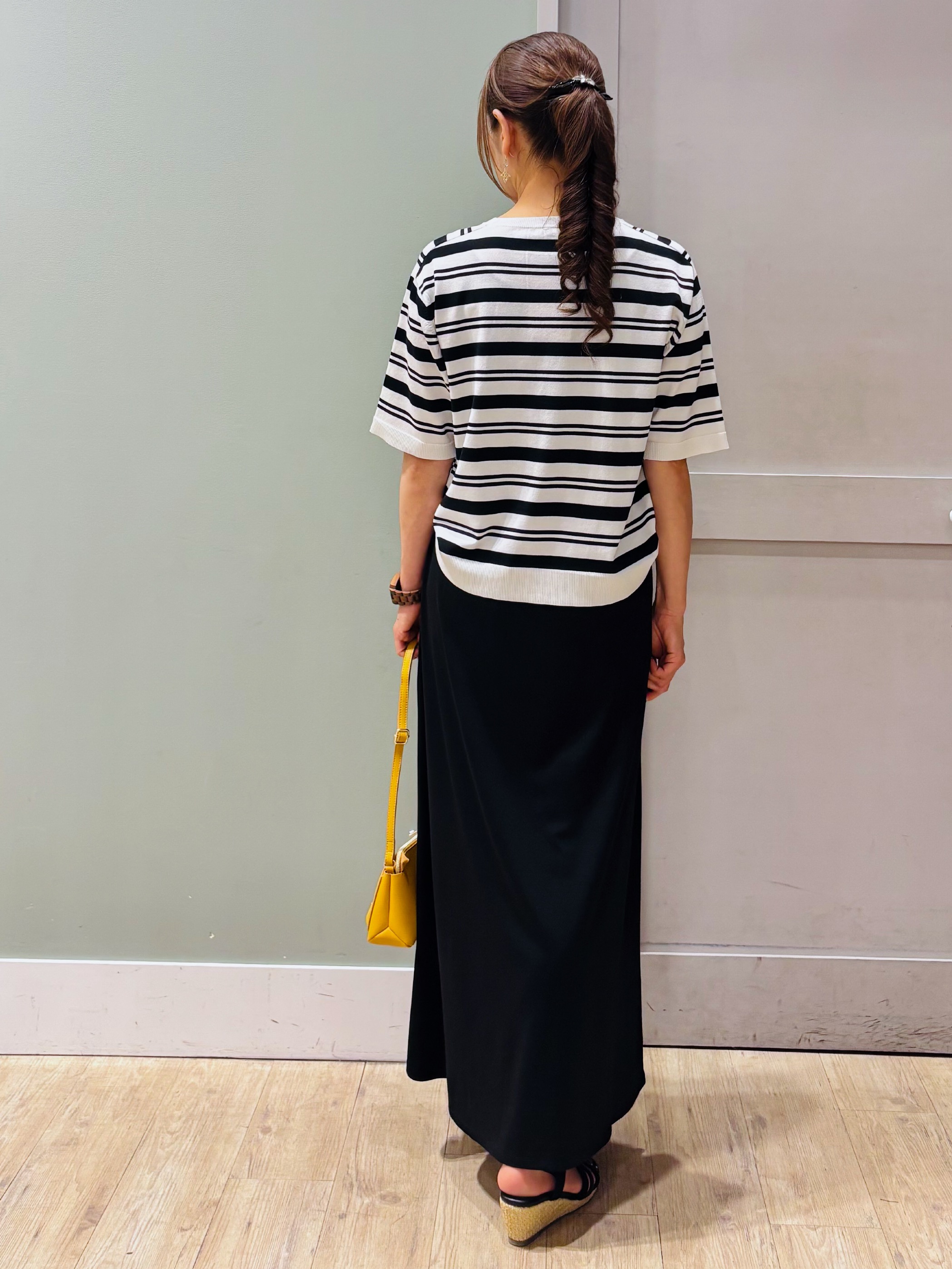 Komi☆さんの「grove｜【ひんやり・UVカット・洗濯機◎】Tシャツ感覚で着られるコットン混ニット」を使ったコーディネート