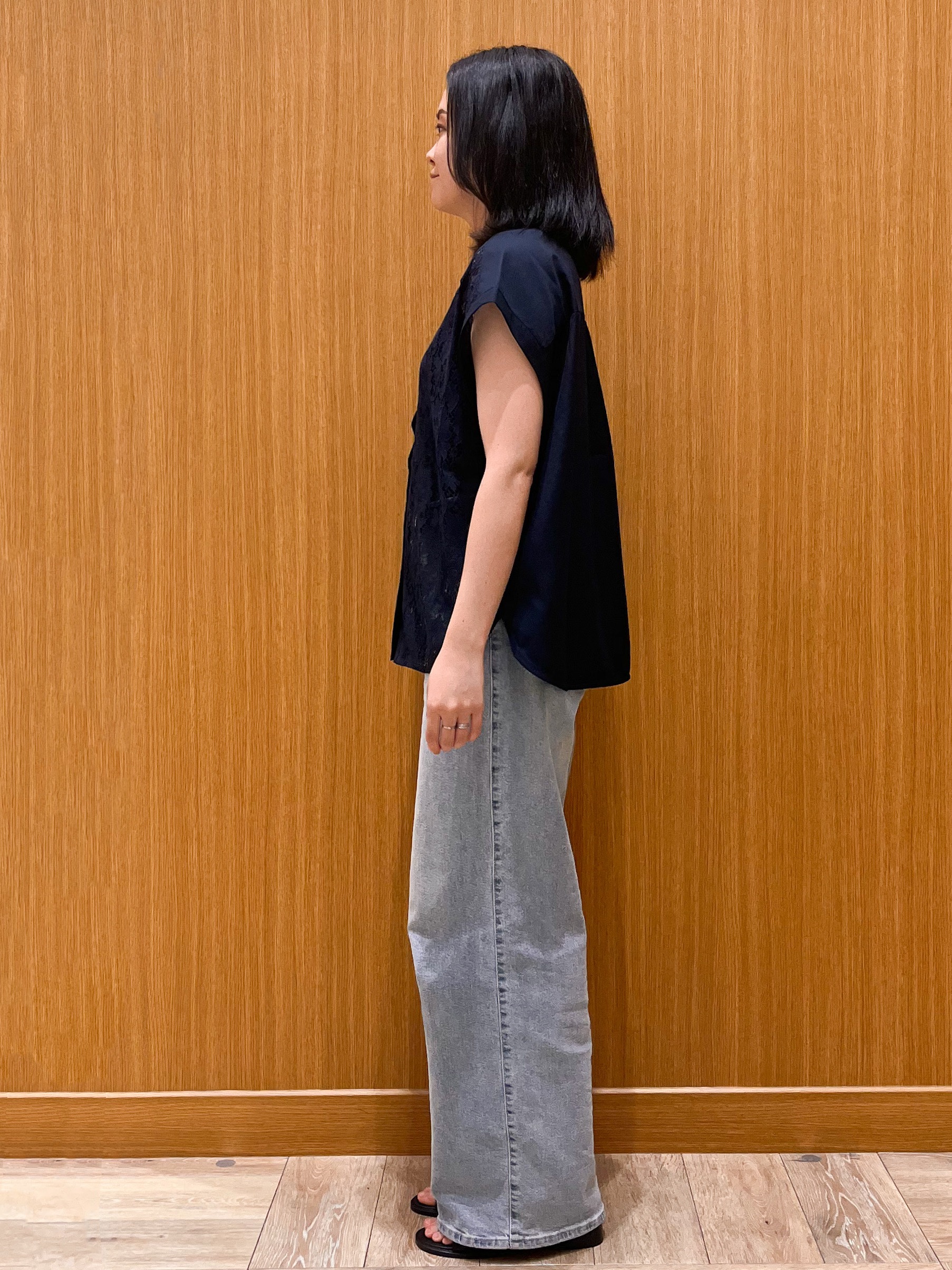 aさんの「OPAQUE.CLIP｜フロントレースブラウス【洗濯機OK】」を使ったコーディネート