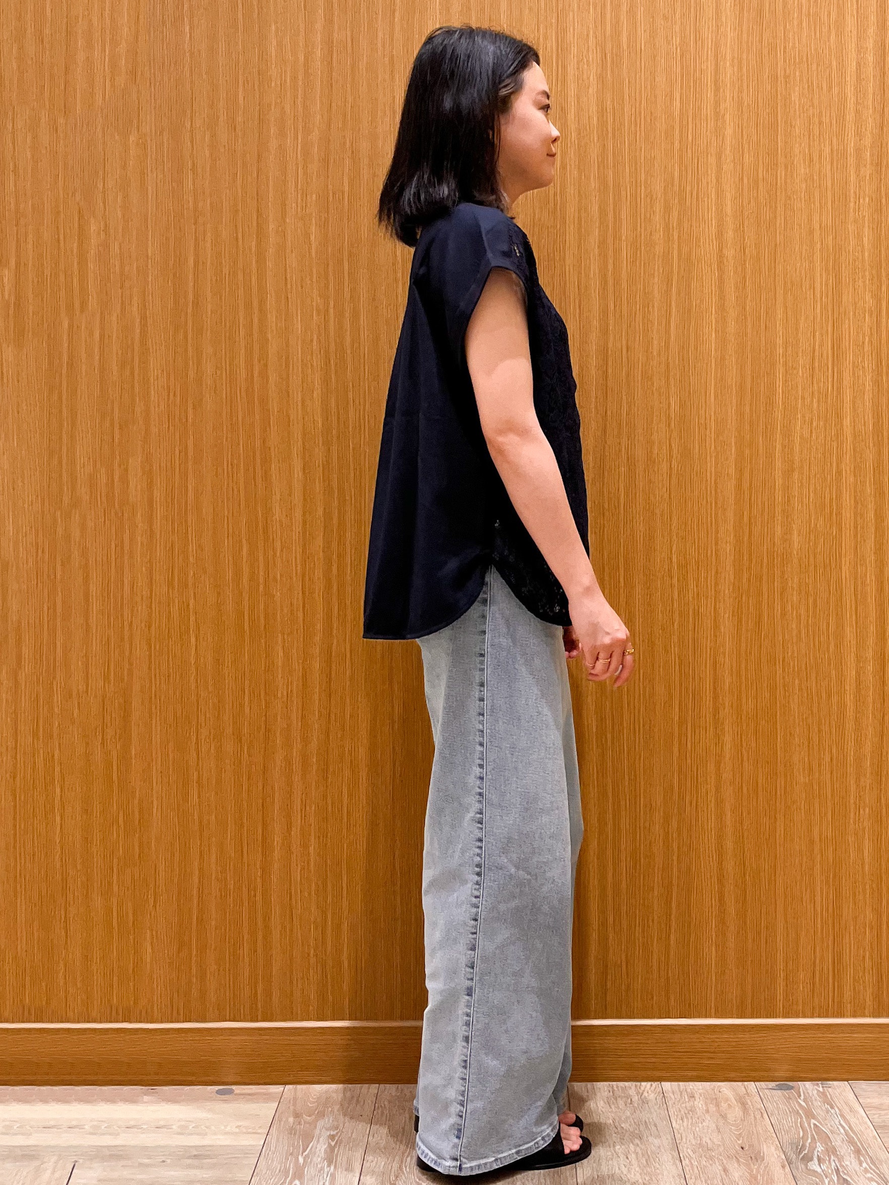 aさんの「OPAQUE.CLIP｜フロントレースブラウス【洗濯機OK】」を使ったコーディネート