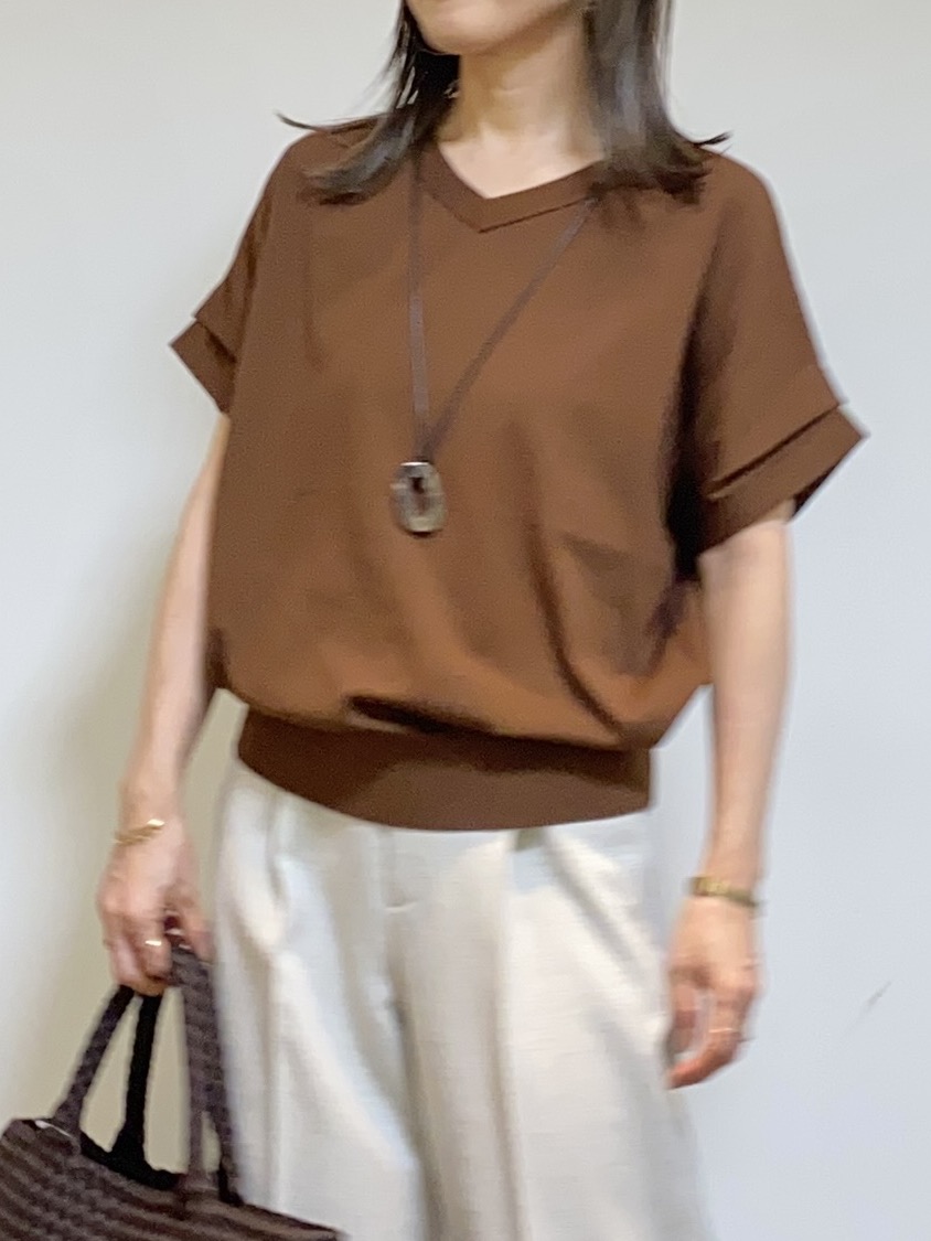 tomoさんの「UNTITLED｜【さらりと快適/セットアップ可/UV/接触冷感】スラブカラーレスジャケット」を使ったコーディネート