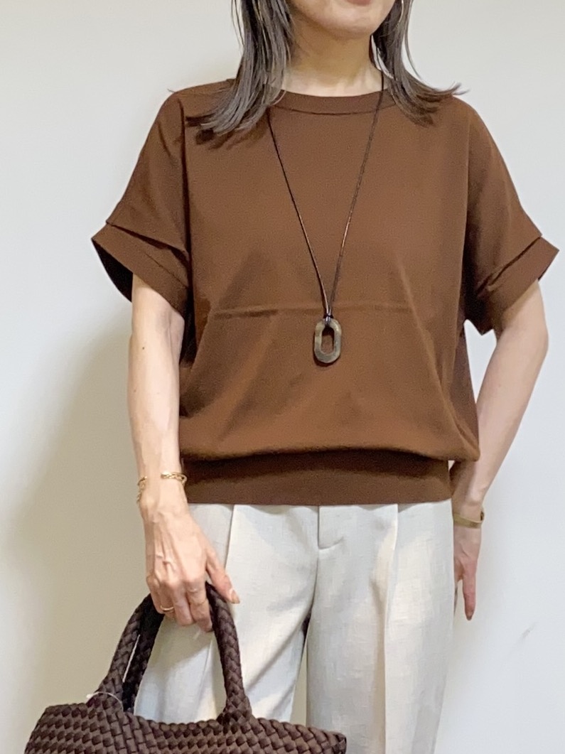 tomoさんの「UNTITLED｜【さらりと快適/セットアップ可/UV/接触冷感】スラブカラーレスジャケット」を使ったコーディネート