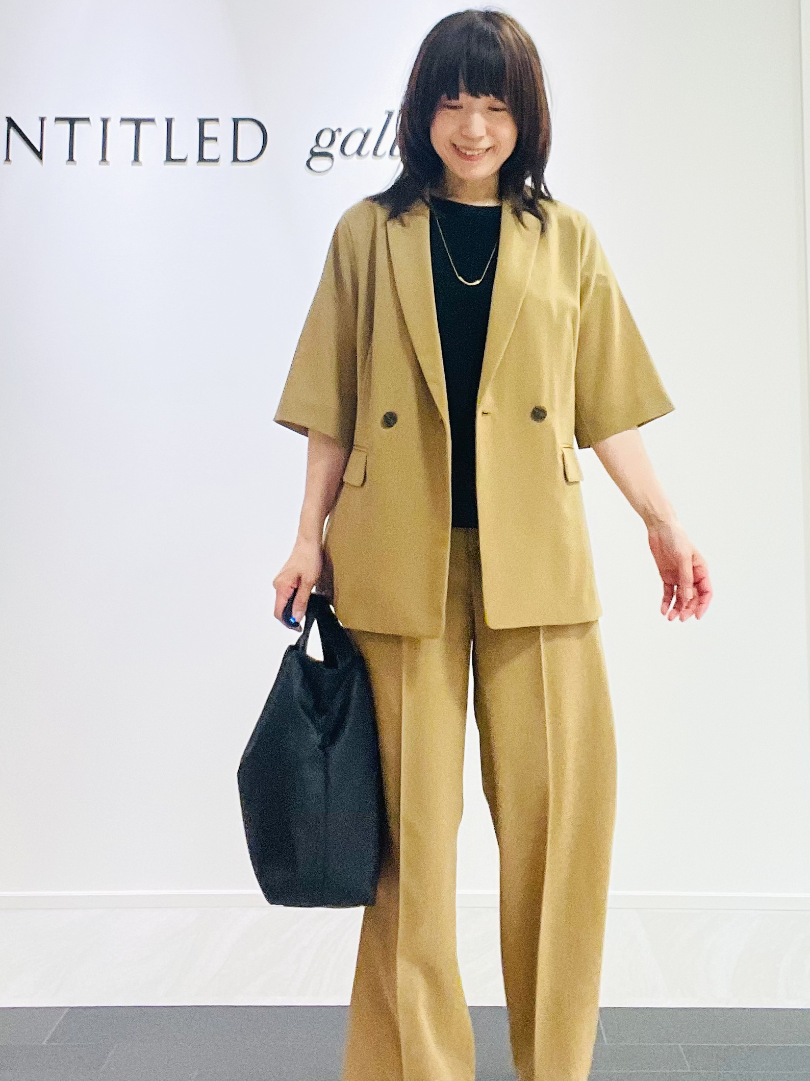 めいさんの「UNTITLED｜【セットアップ可/UVカット/通気性】エアリークール半袖ジャケット」を使ったコーディネート