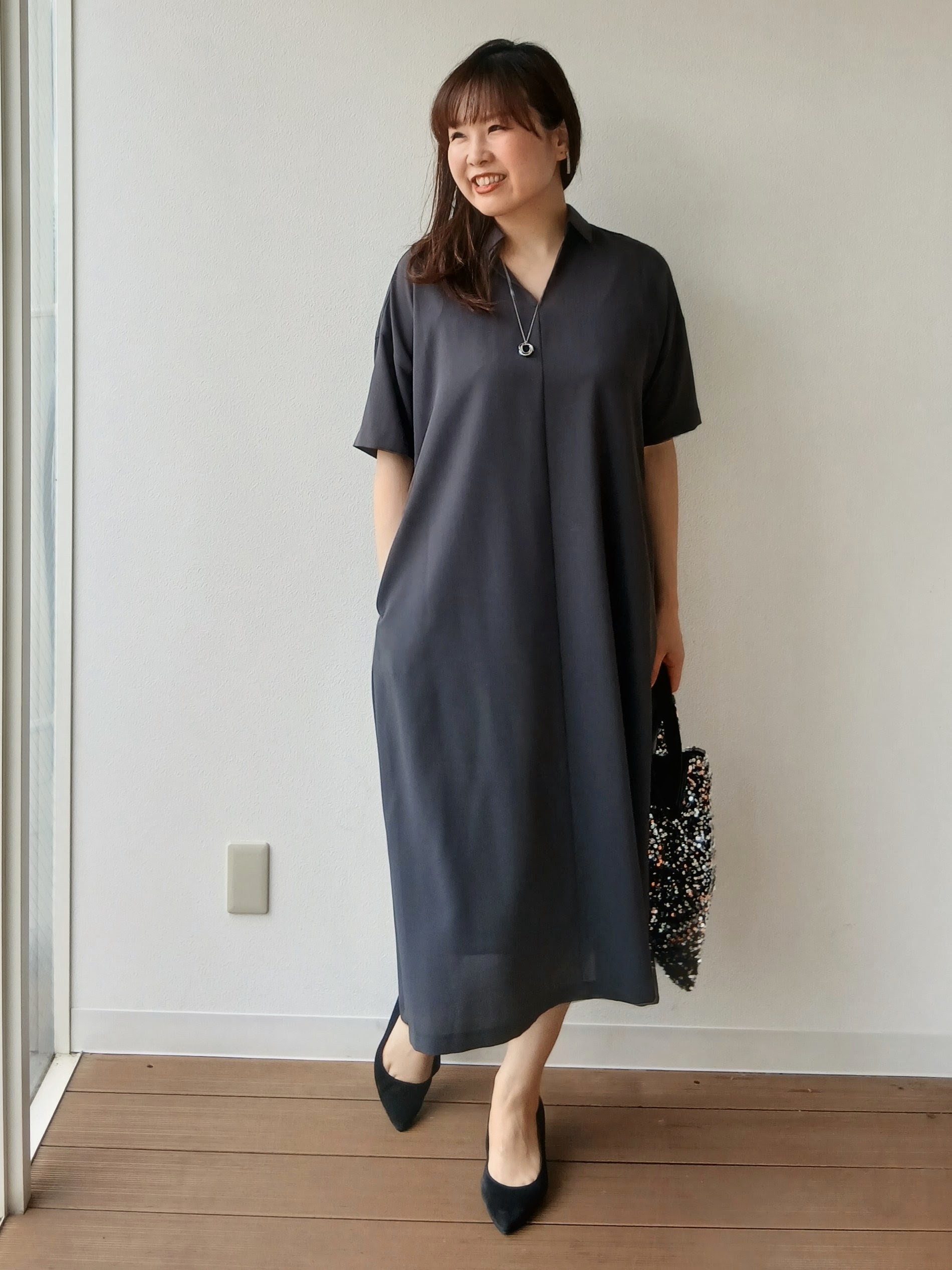なみきさんの「UNTITLED｜【UVカット/接触冷感/通気性】エアリークールワンピース」を使ったコーディネート