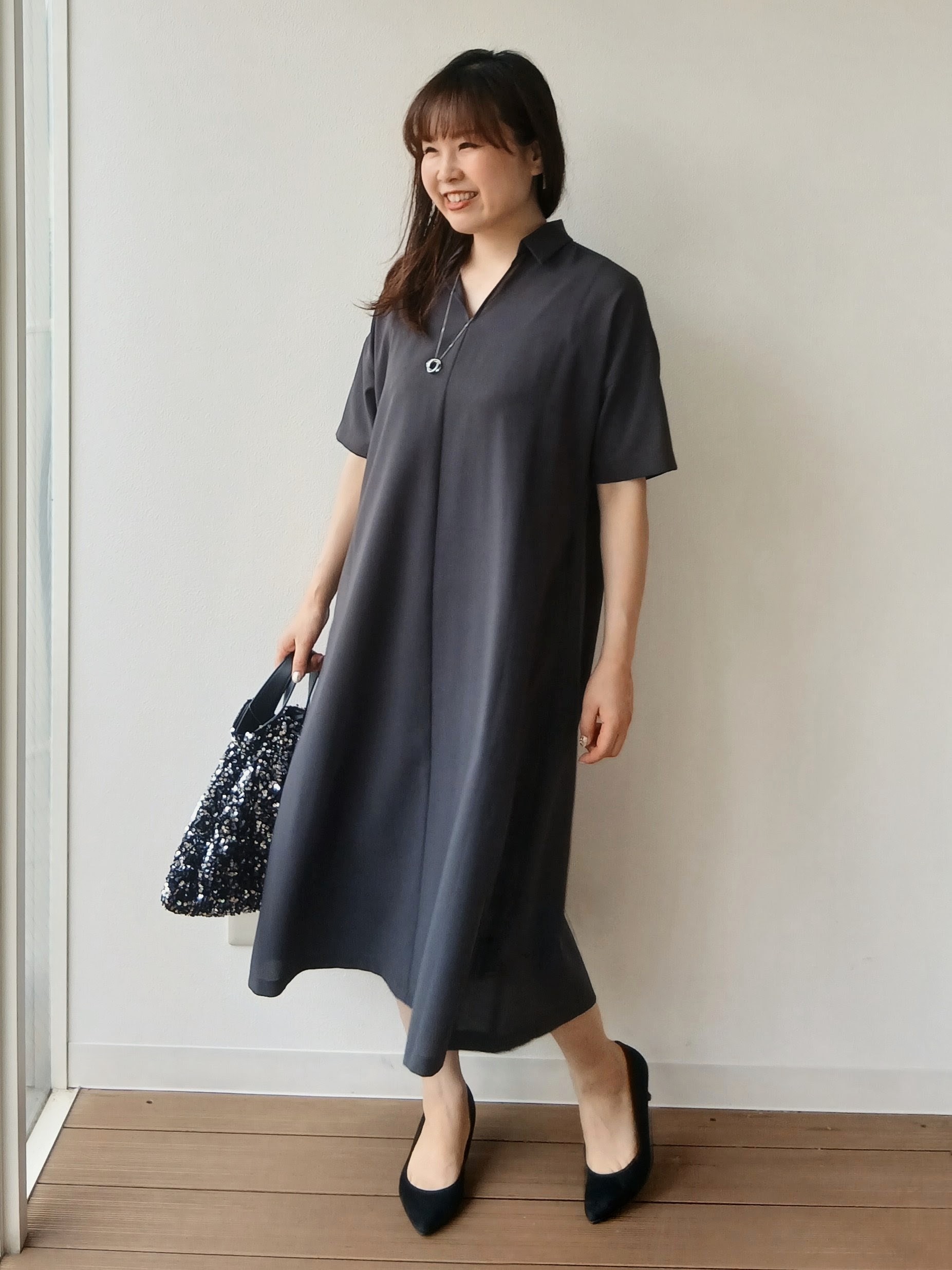 なみきさんの「UNTITLED｜【UVカット/接触冷感/通気性】エアリークールワンピース」を使ったコーディネート