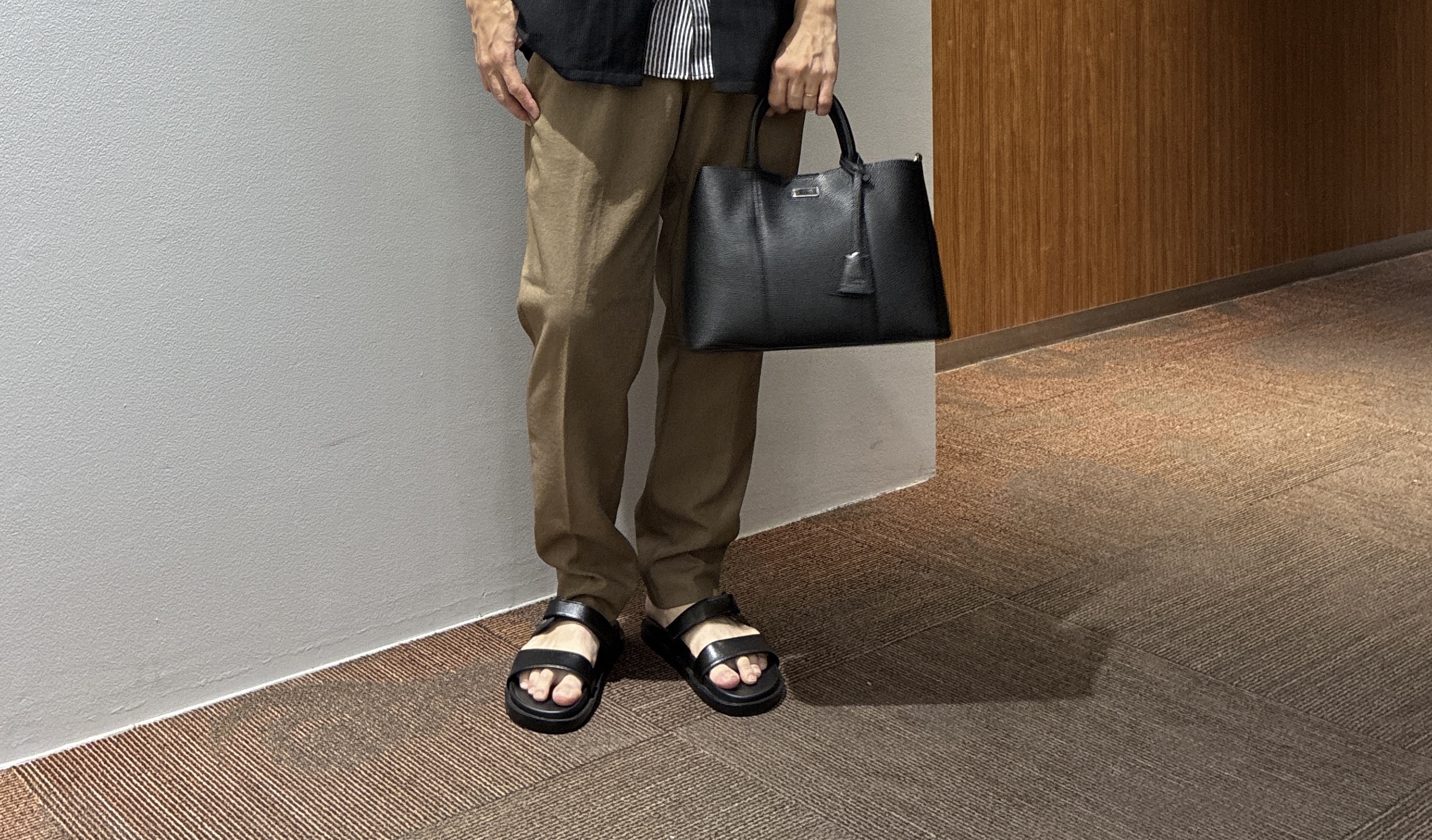わいずみさんの「TAKEO KIKUCHI｜【通気性】トリコットサッカー オープンカラー シャツ」を使ったコーディネート
